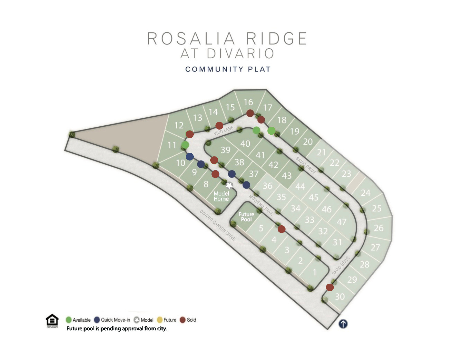 Rosalia Ridge Plat Map