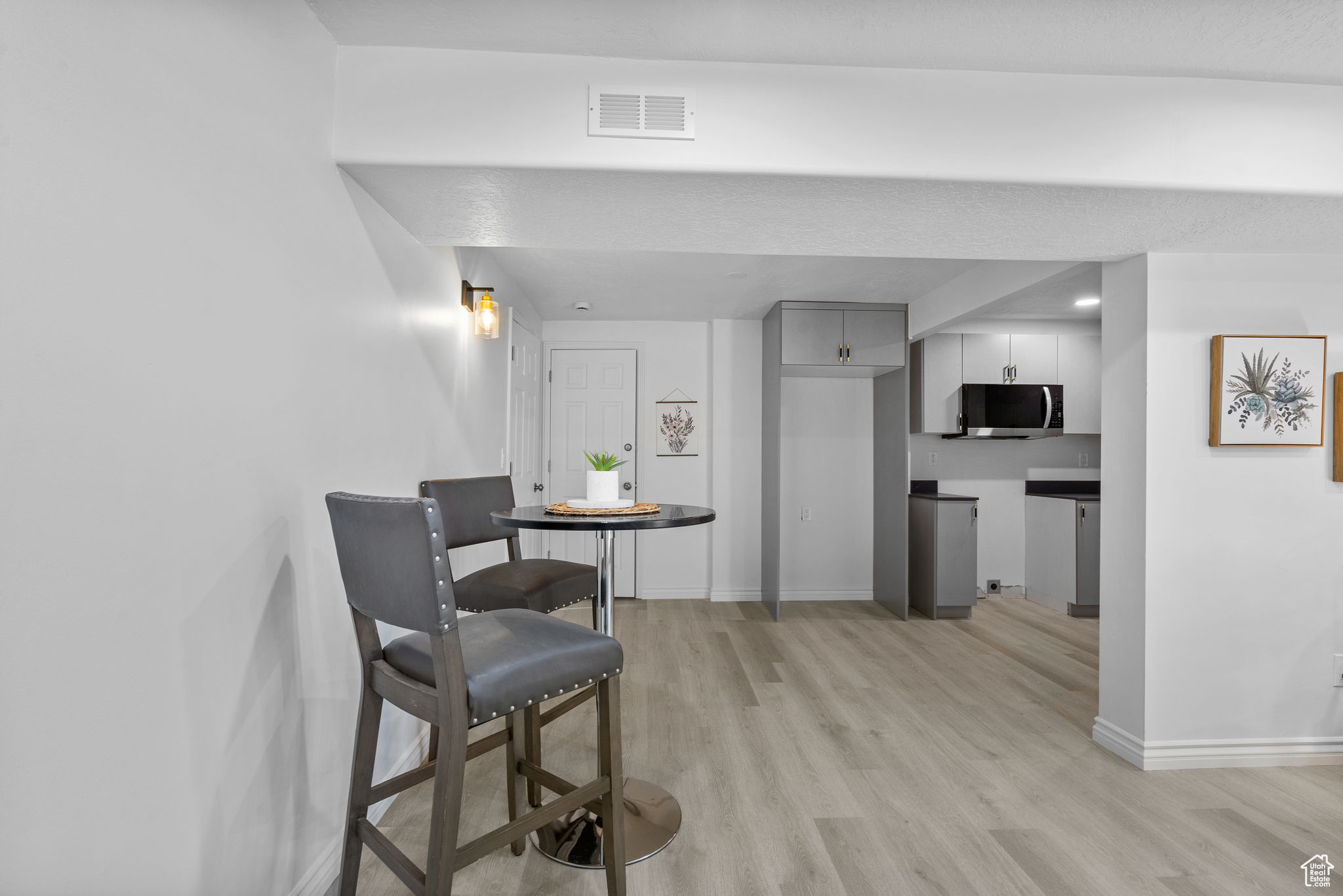 Basement apartment dining area