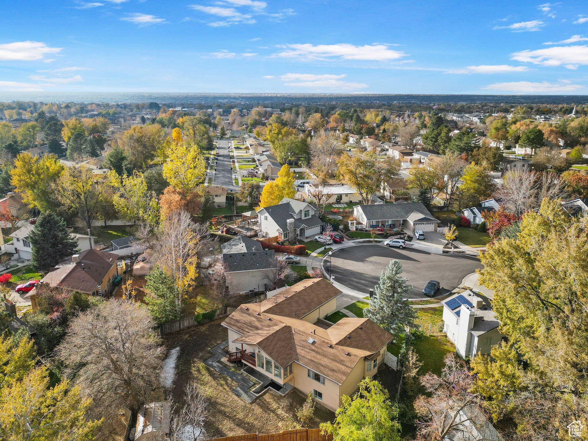 Birds eye view of property