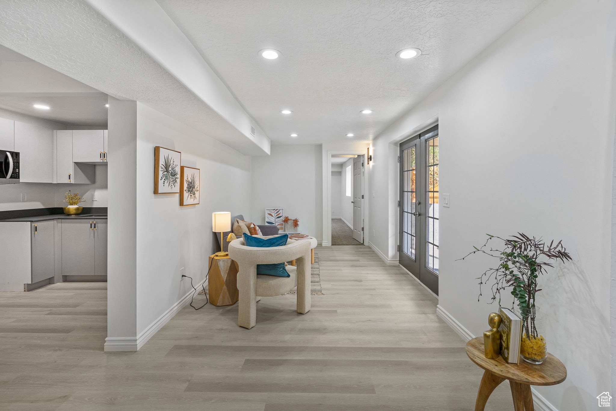 Basement apartment family room area