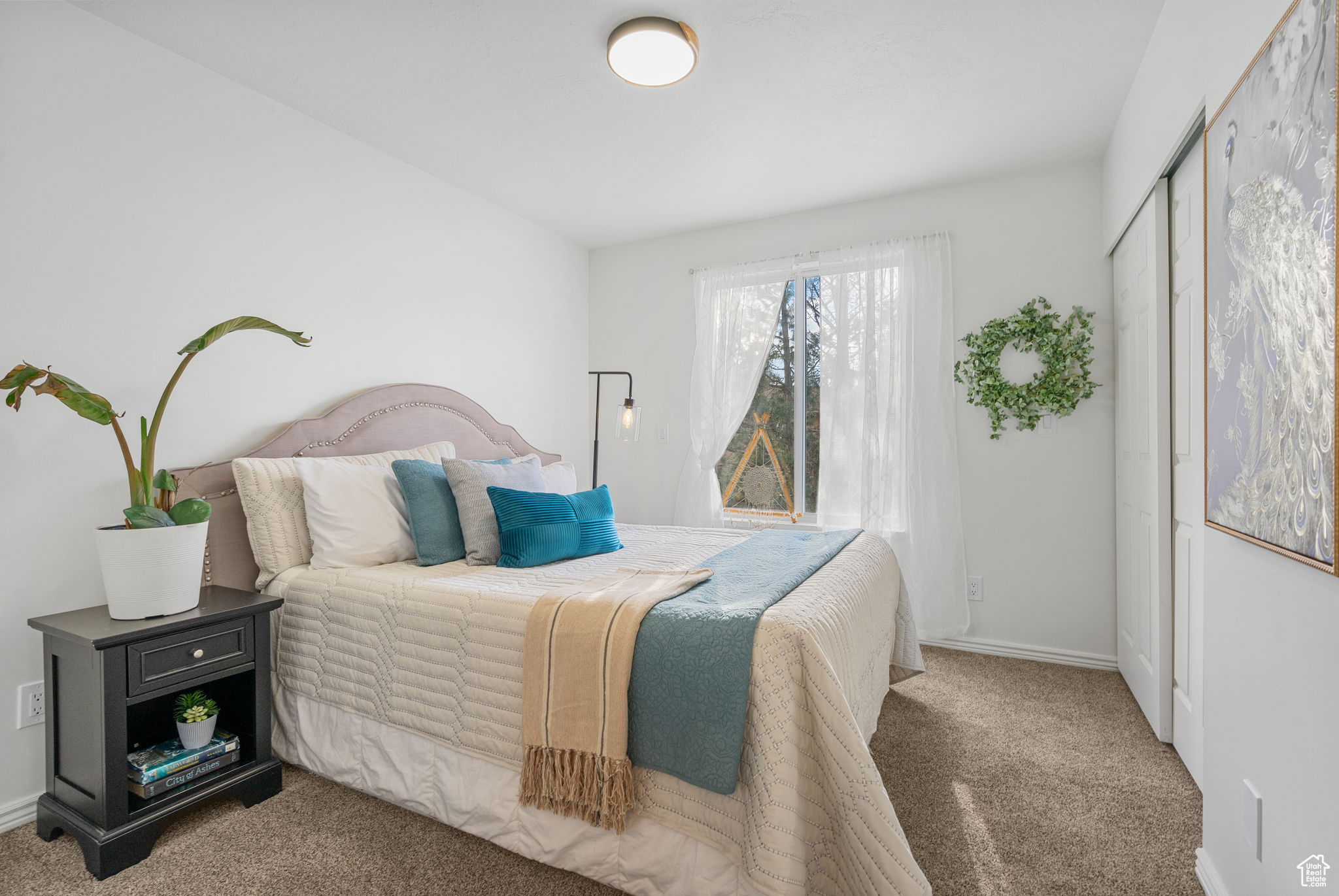 View of carpeted bedroom