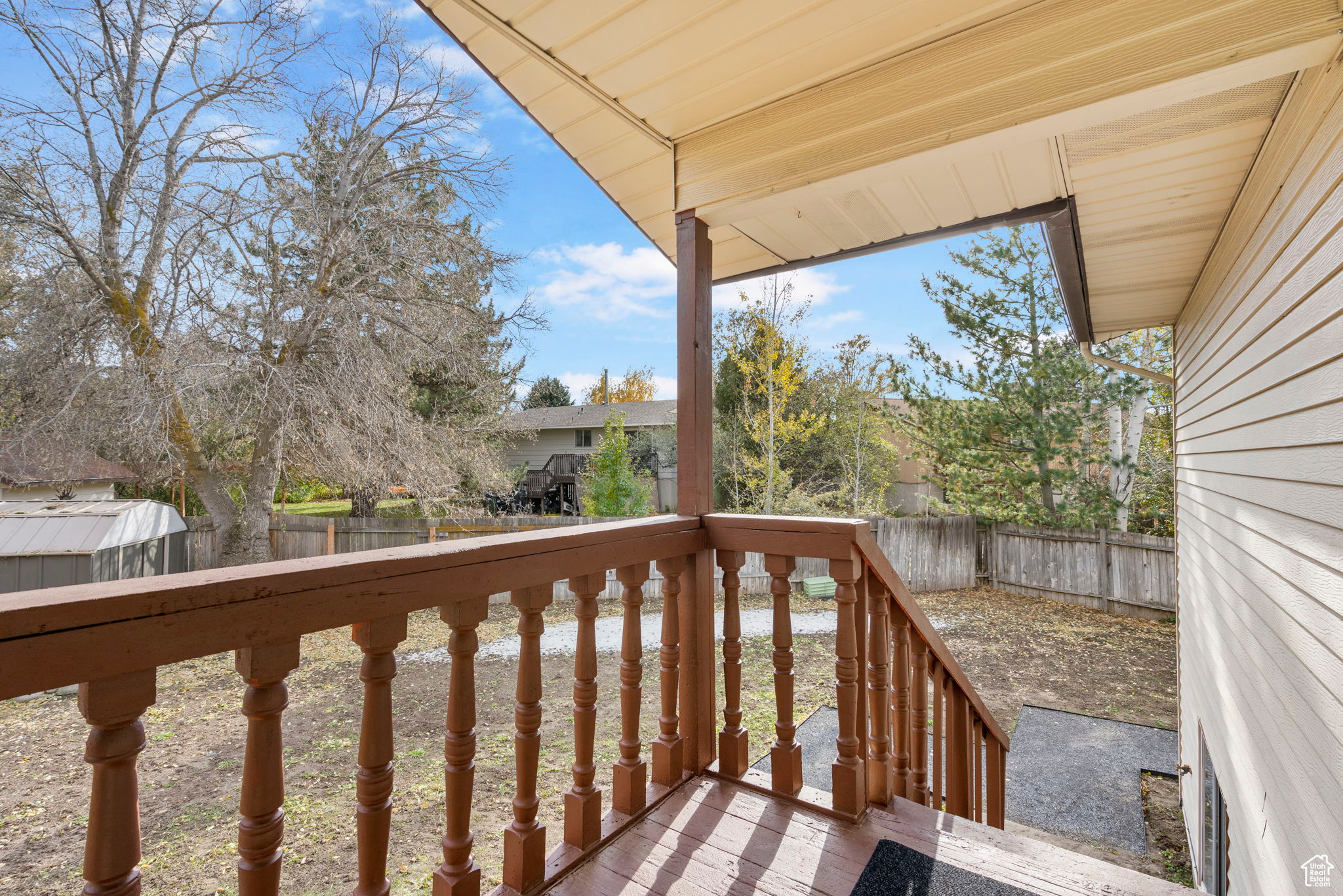 Backyard covered patio off the kitchen