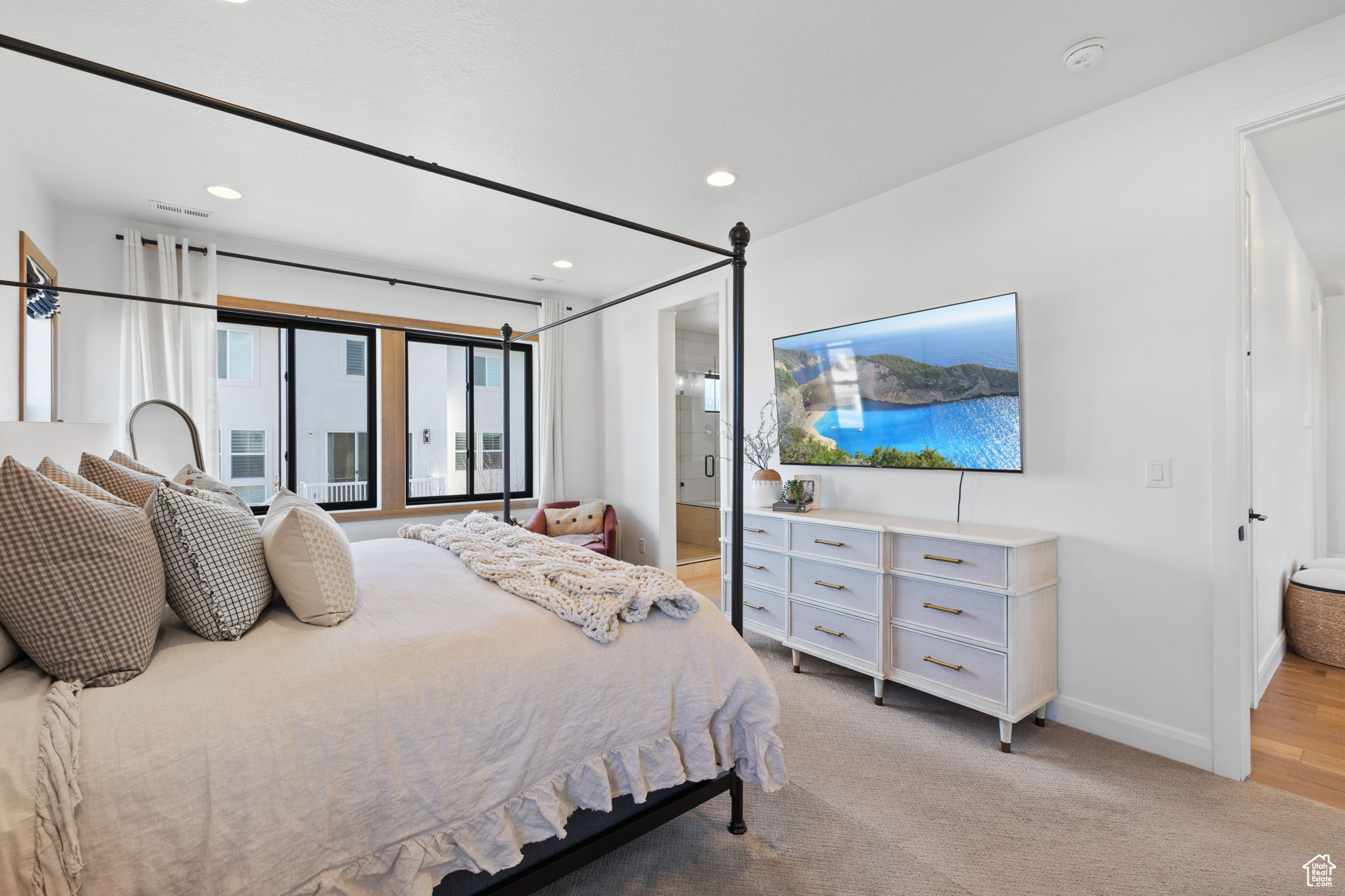 Bedroom featuring light hardwood / wood-style flooring