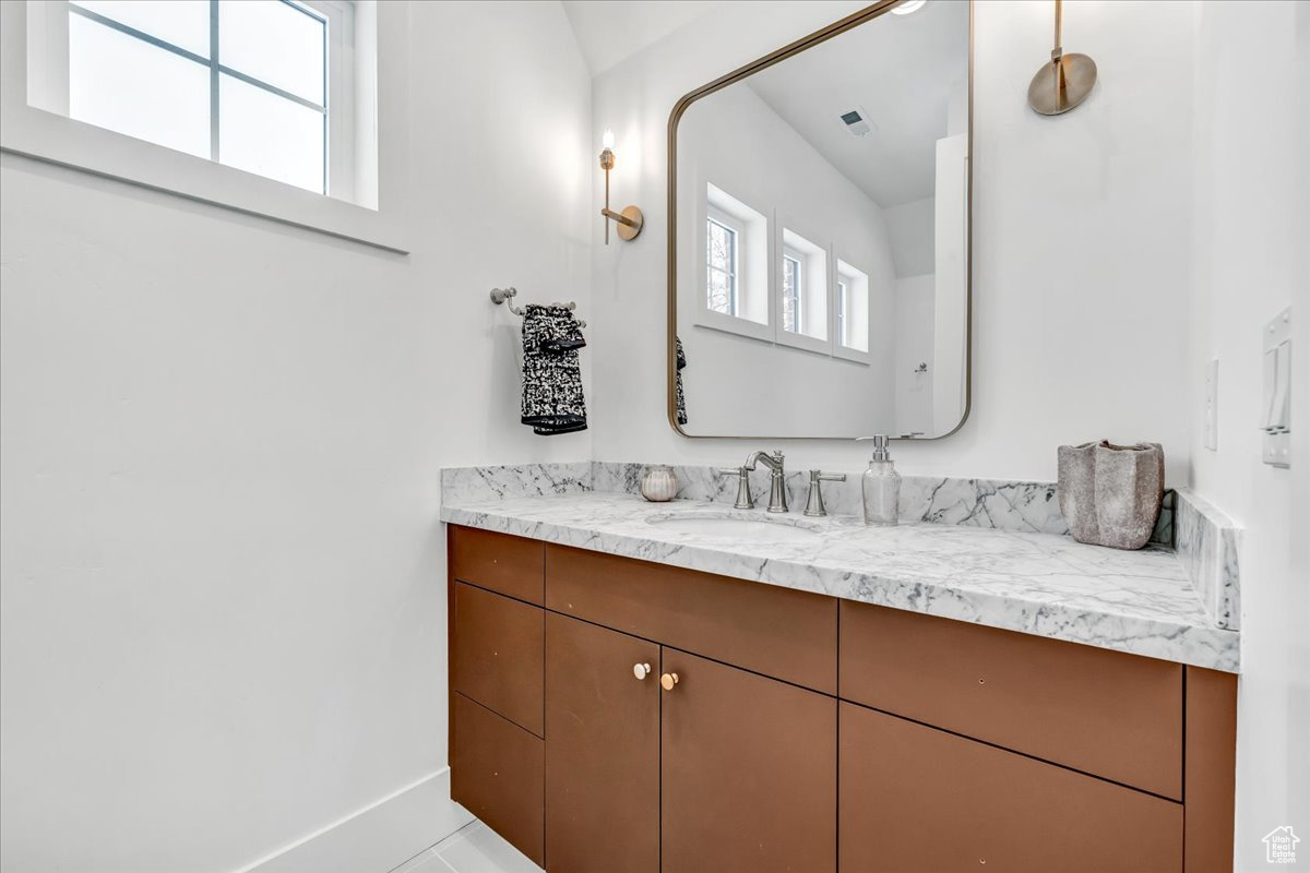 Bathroom featuring vanity