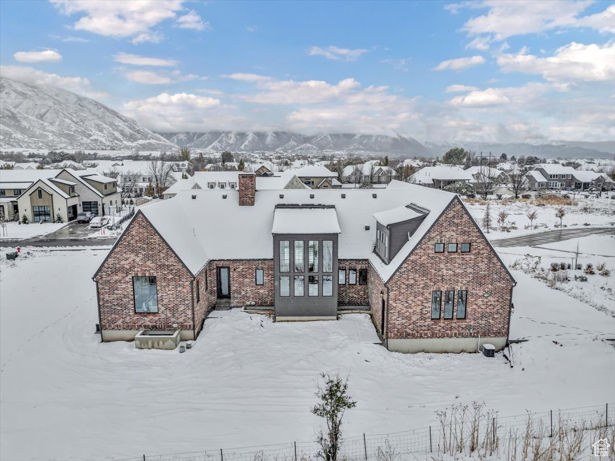 Exterior space with a mountain view