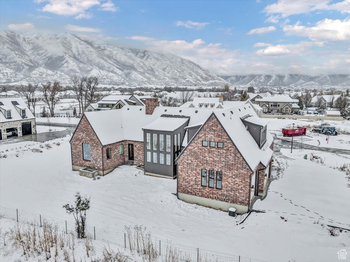 Exterior space with a mountain view