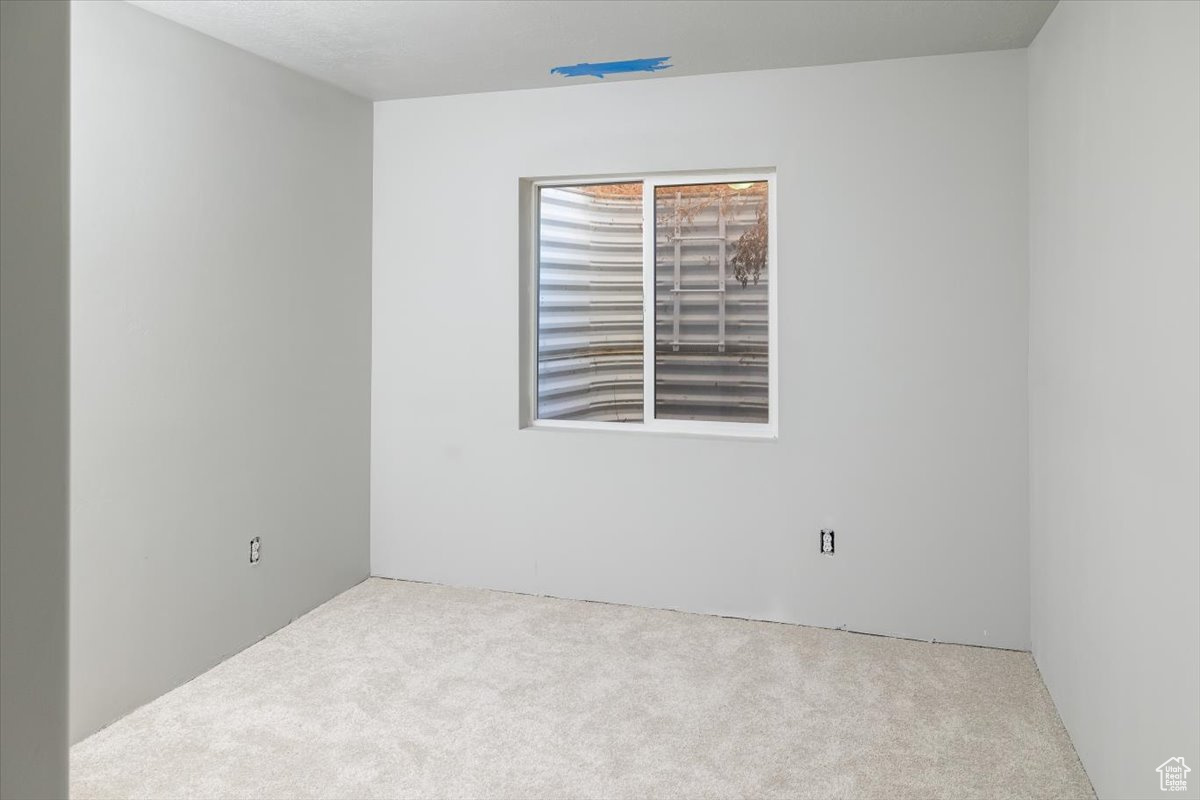 View of carpeted spare room