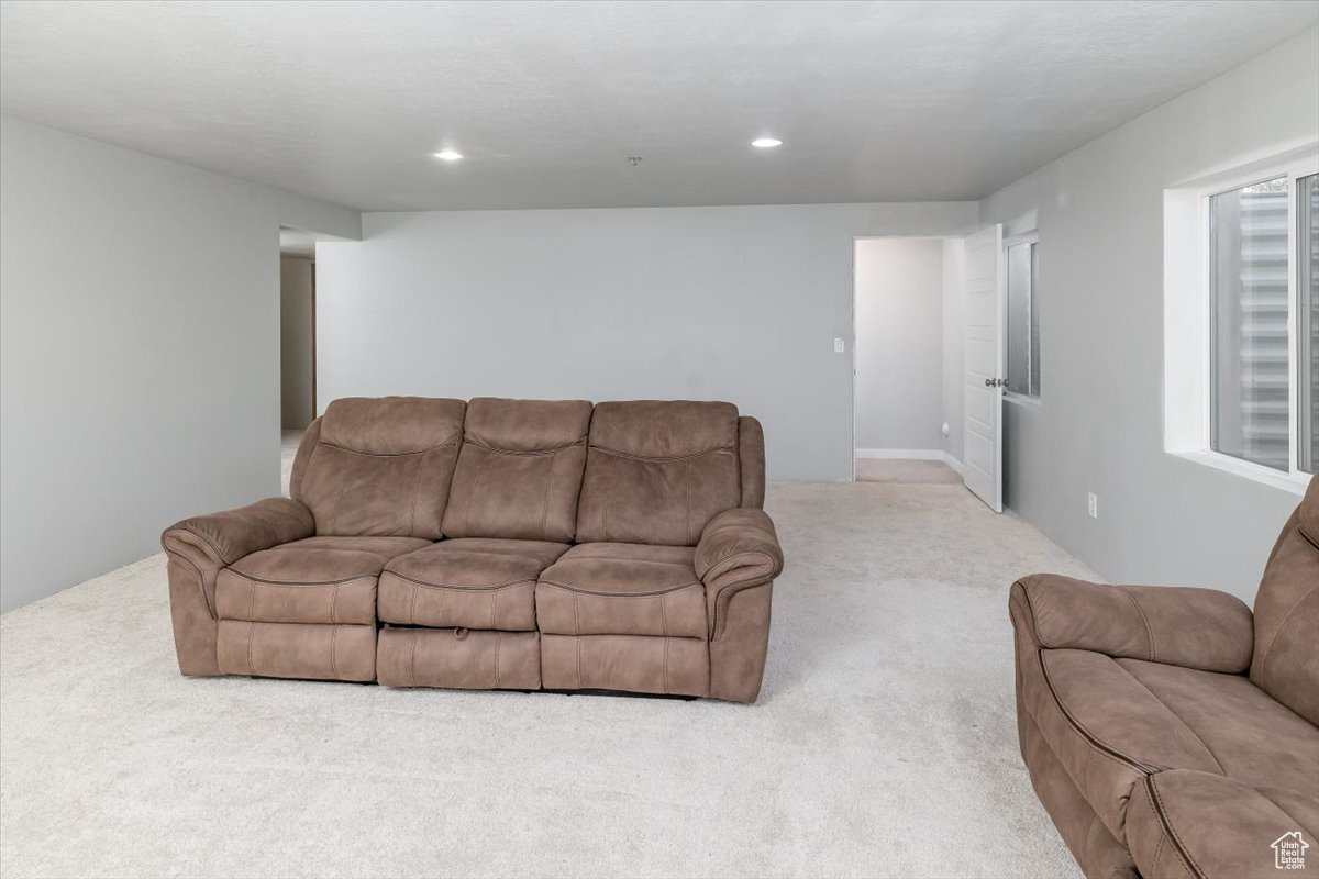 View of carpeted living room