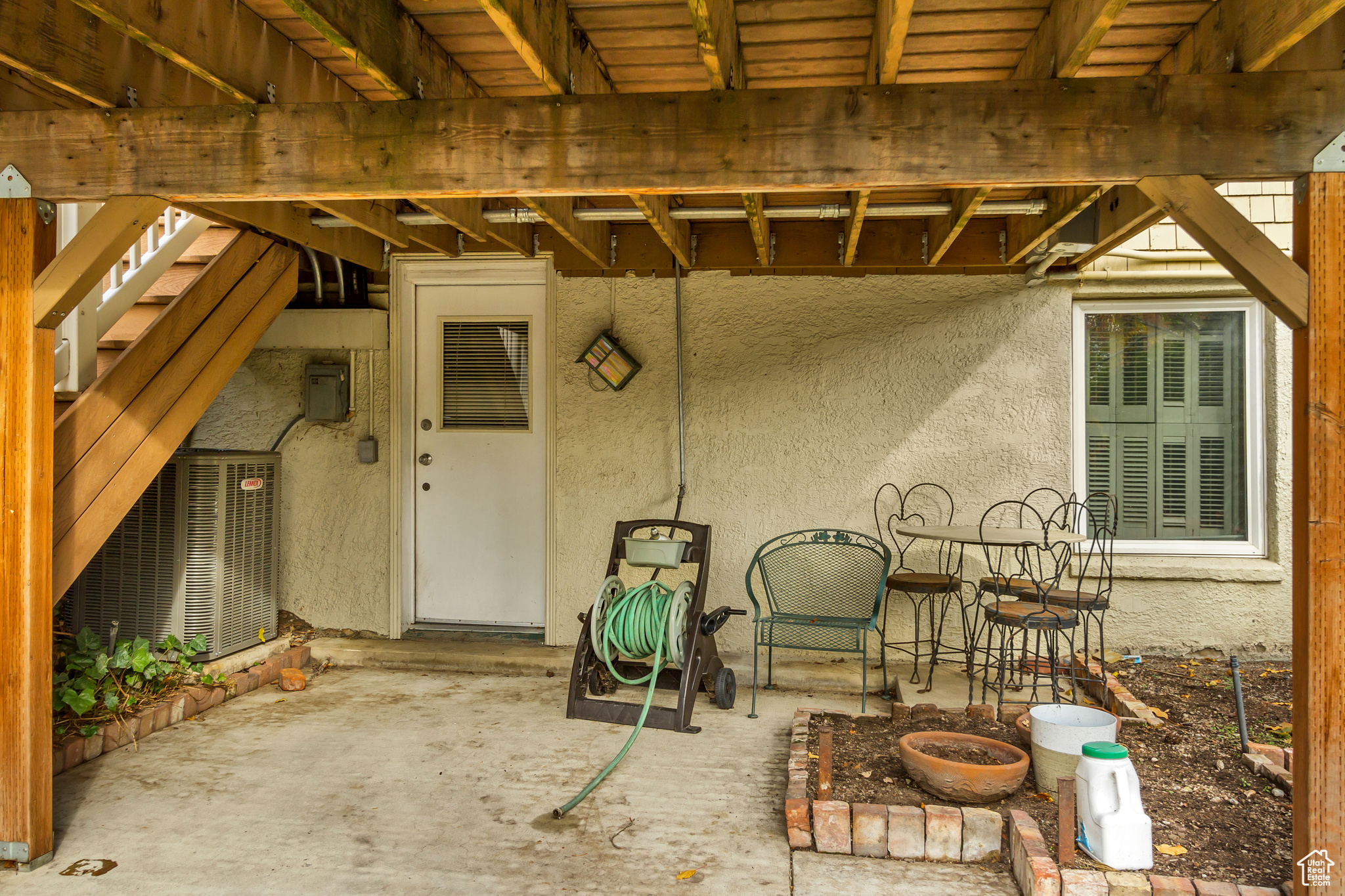 View of patio / terrace featuring central AC unit