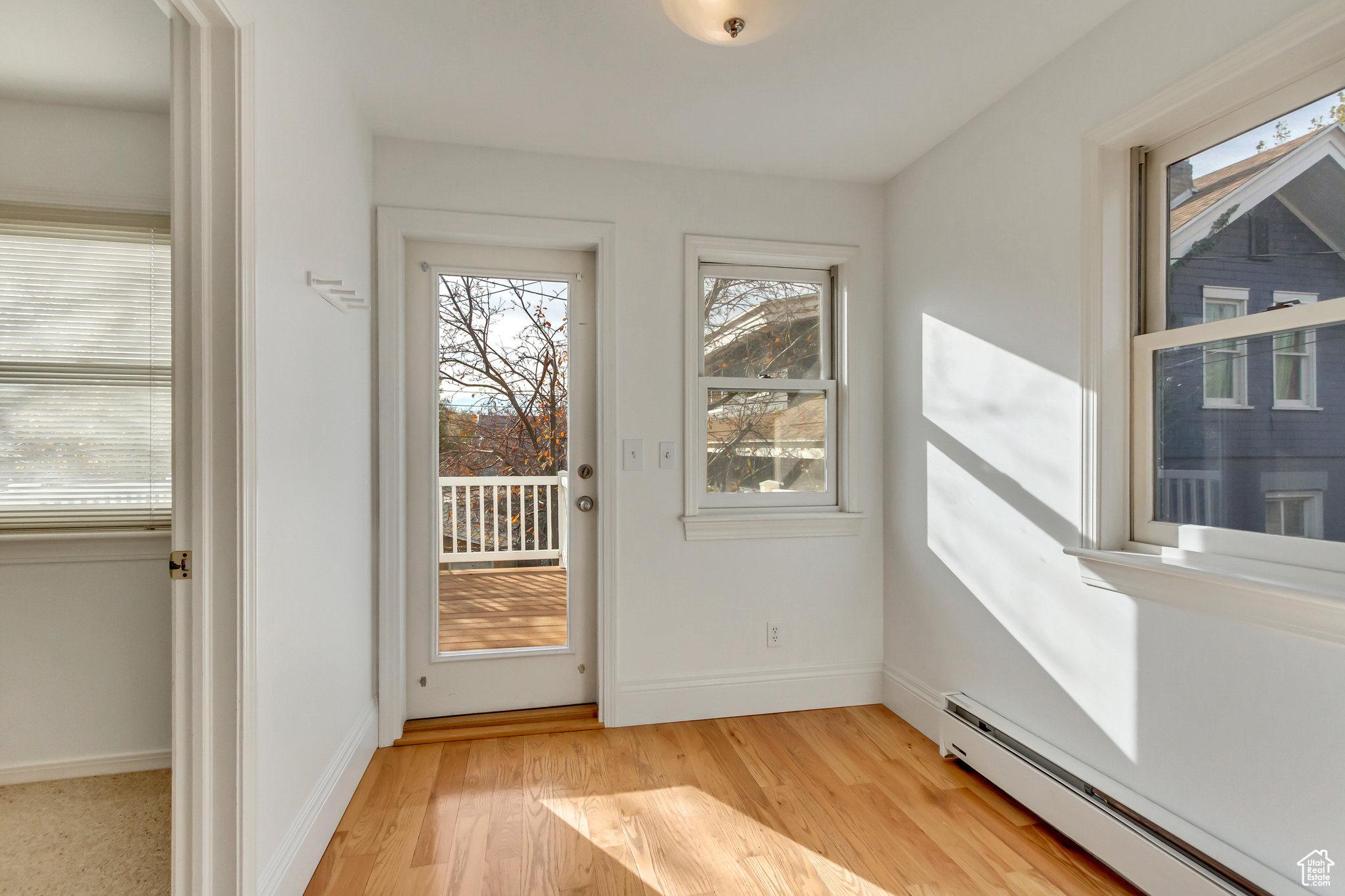 Back landing opening onto back deck