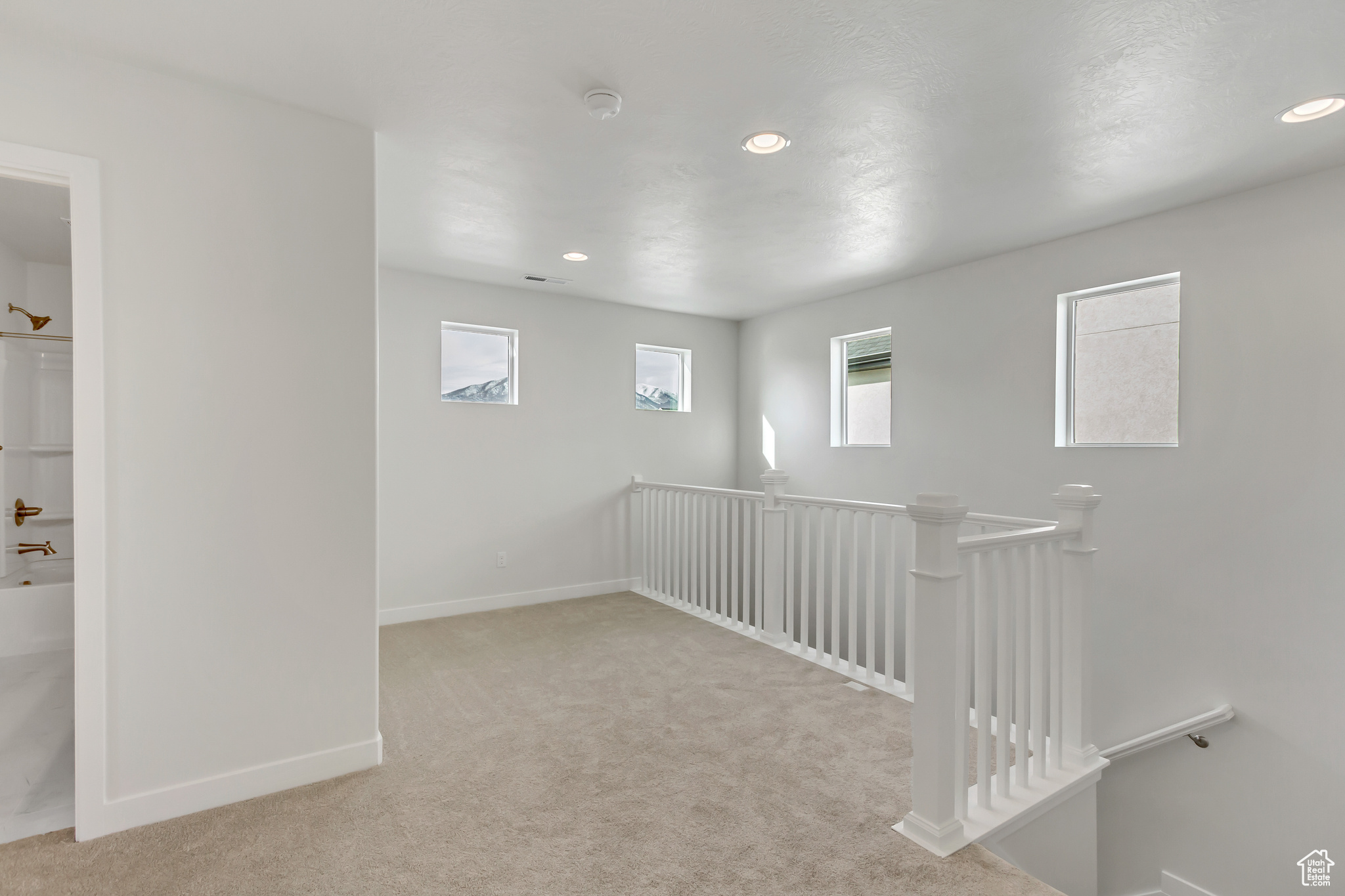 View of carpeted spare room