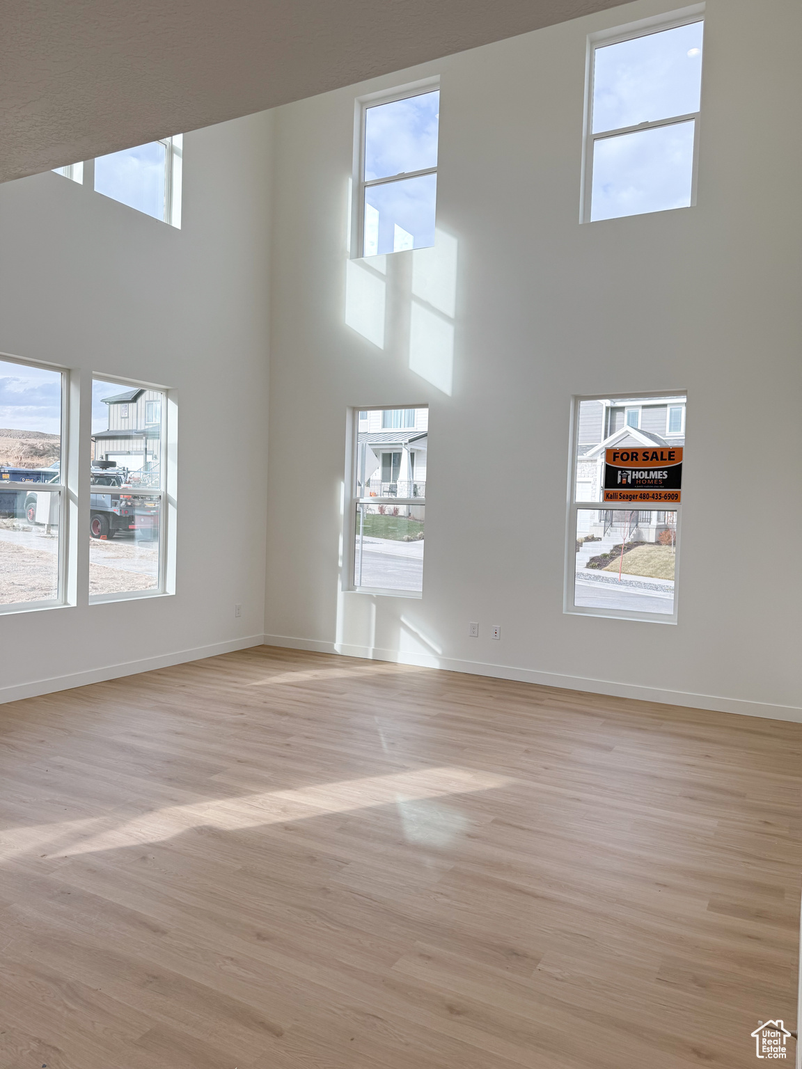 Family Room with Vaulted Ceilings