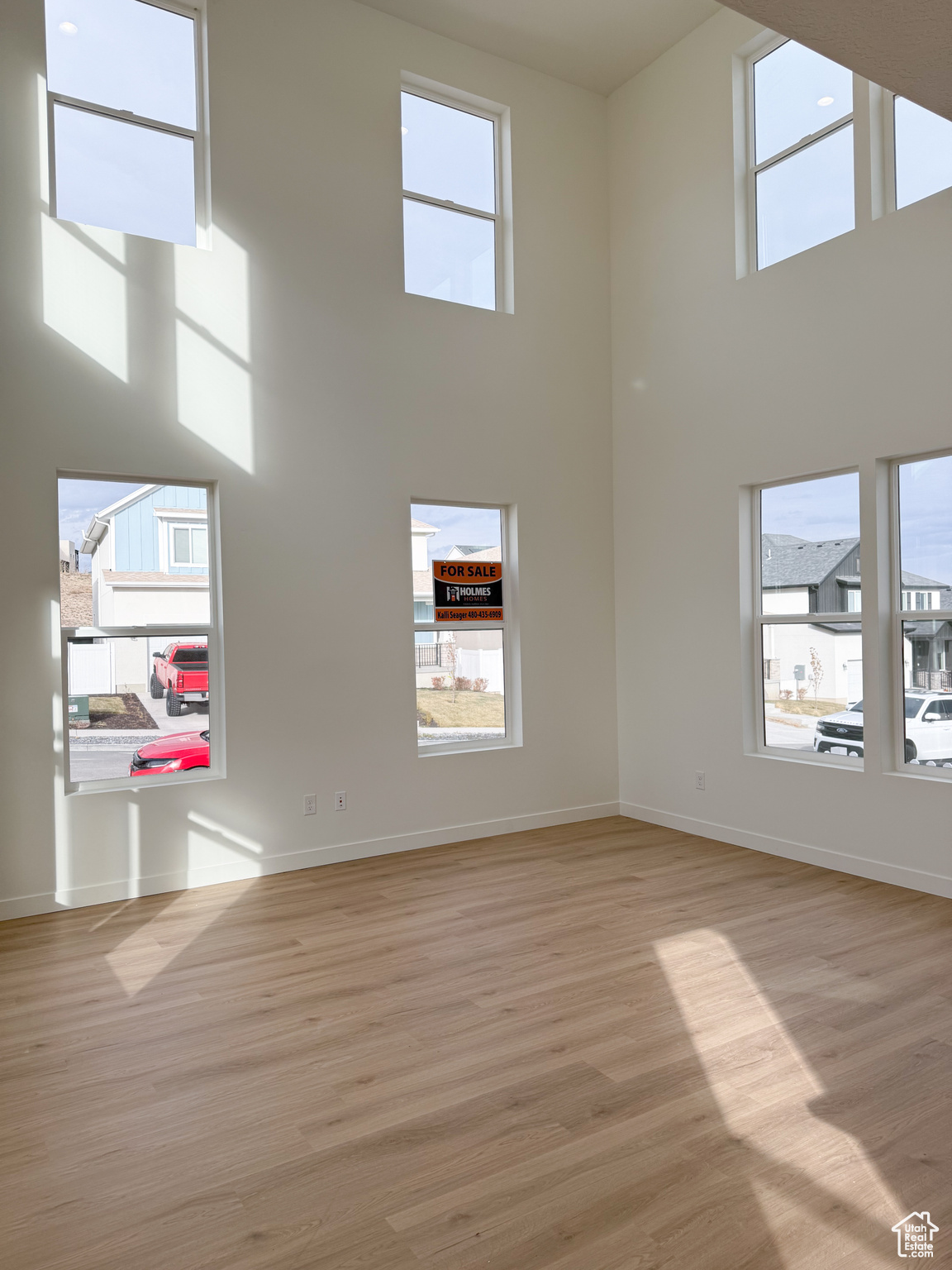 Family Room with Vaulted Ceilings