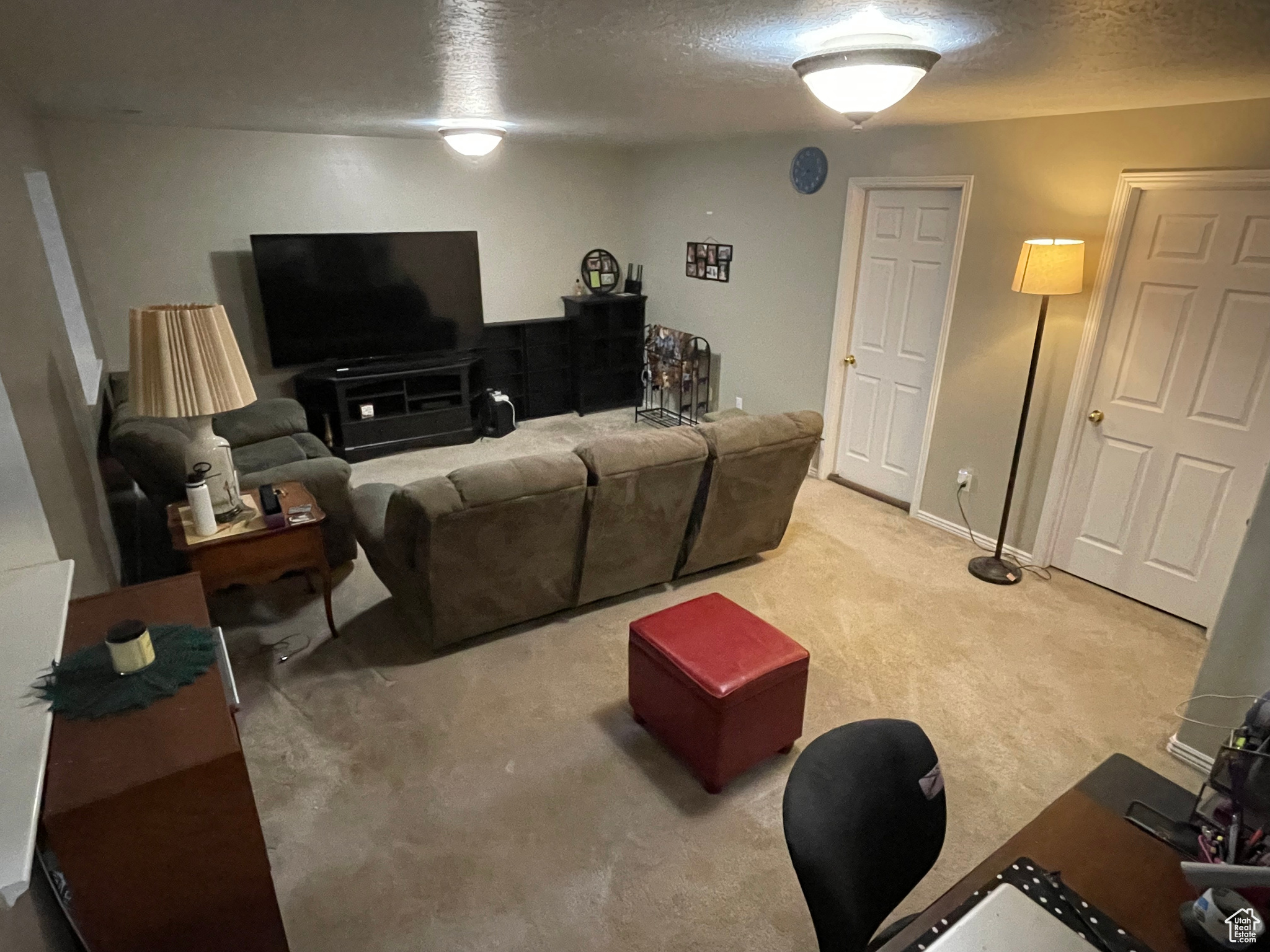 Carpeted living room