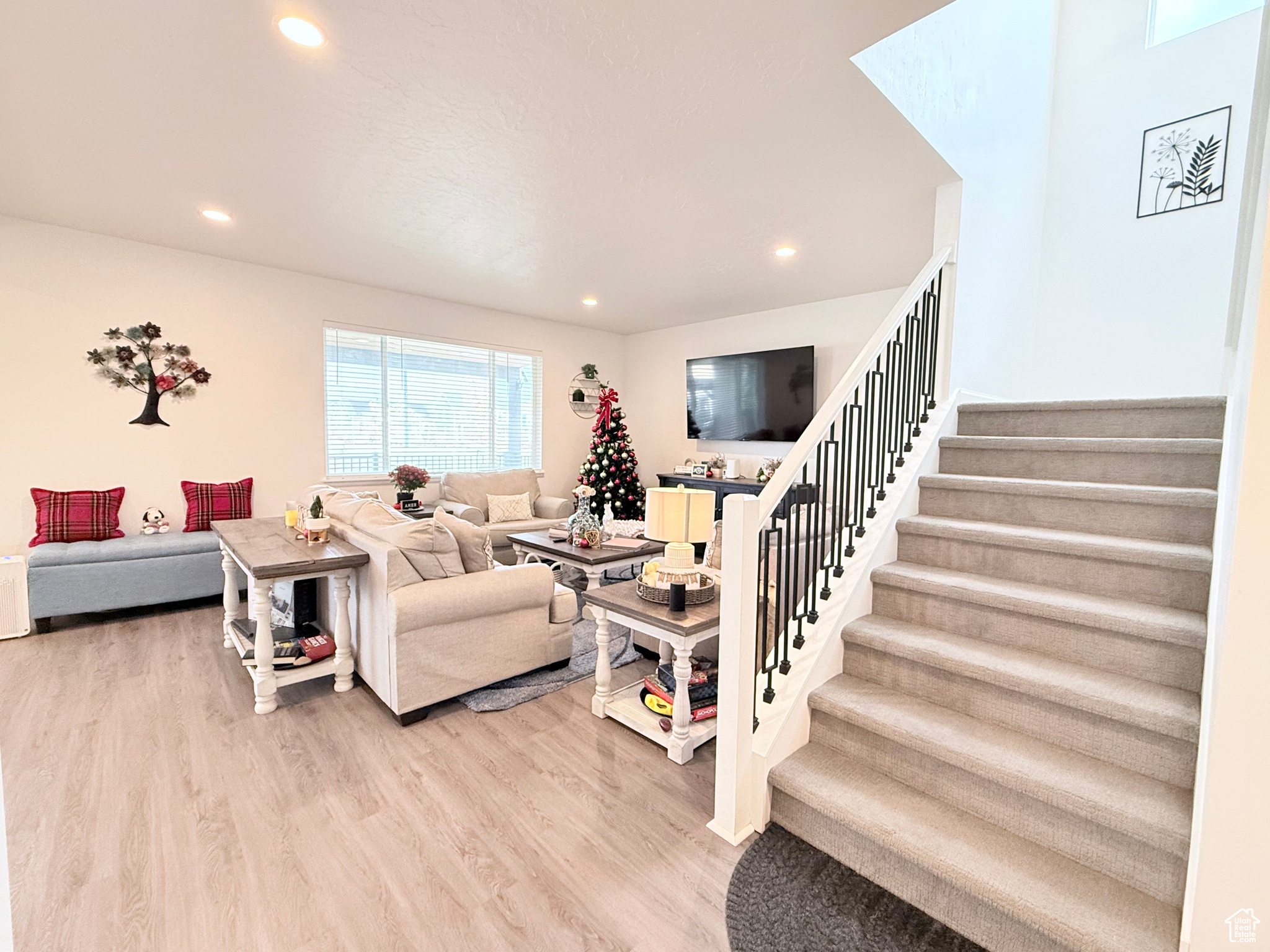 Living room stairs leading to the 2nd floor