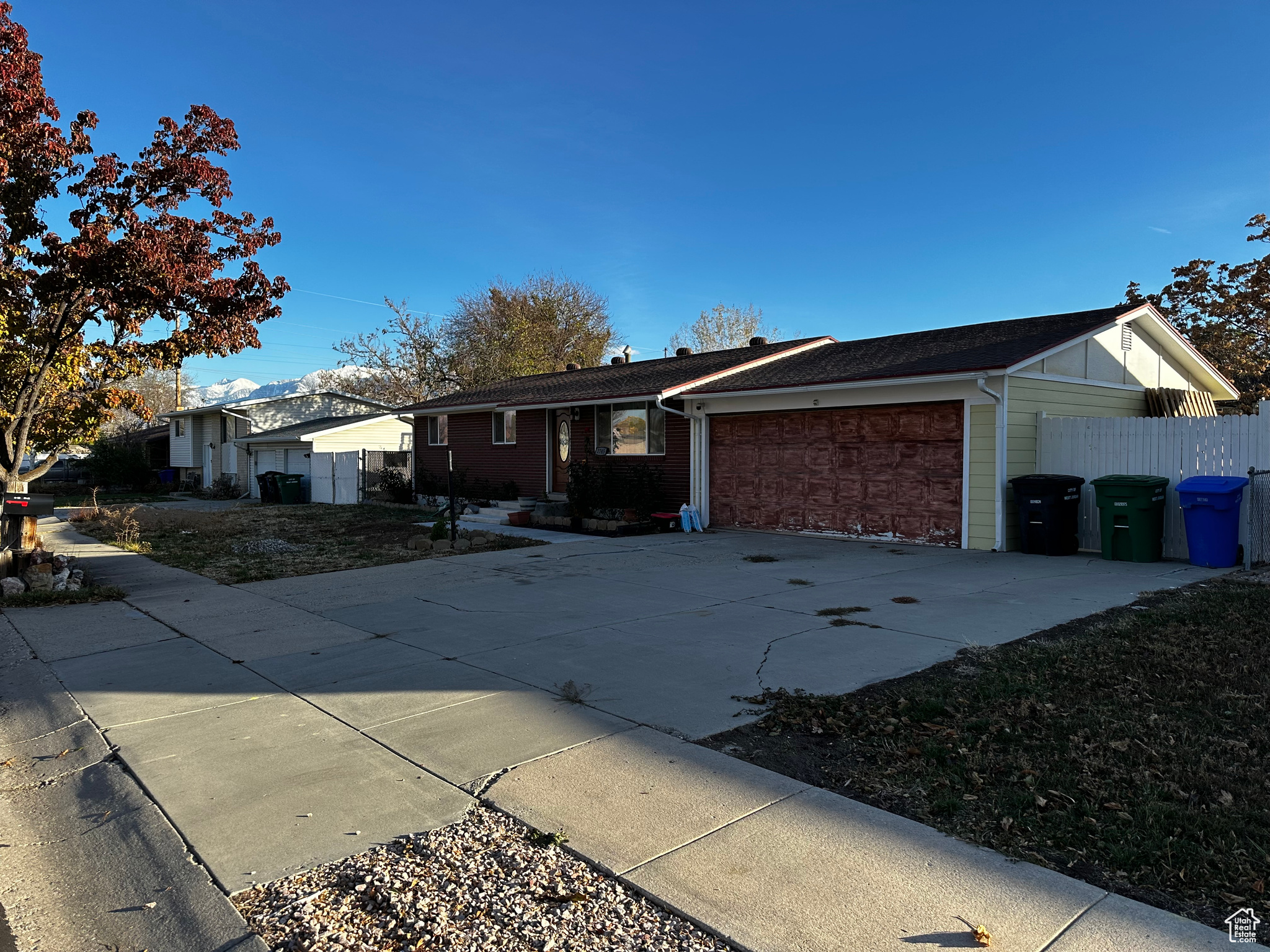 Ranch-style home with a garage