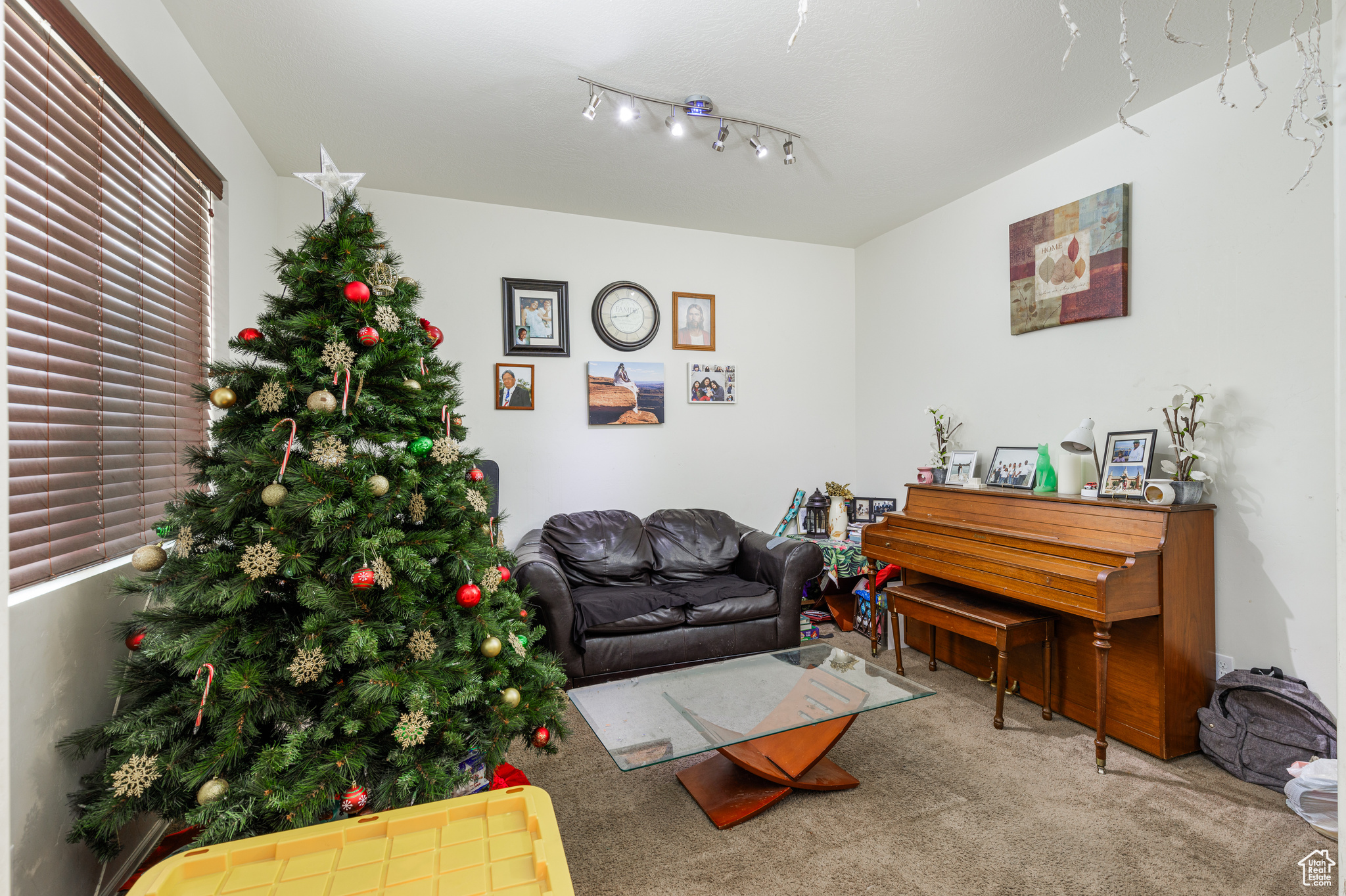 View of carpeted living room