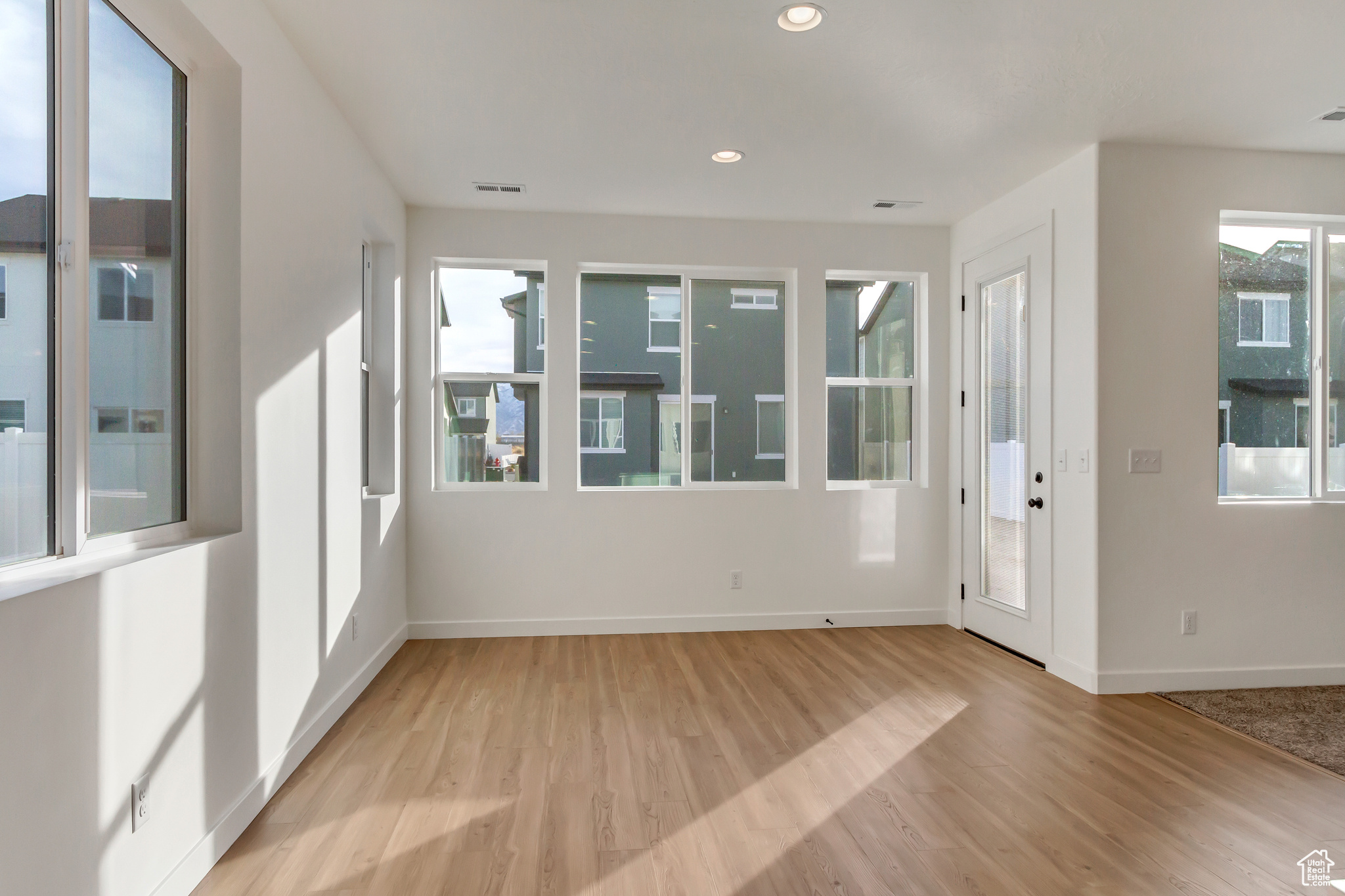 Interior space featuring light hardwood / wood-style flooring