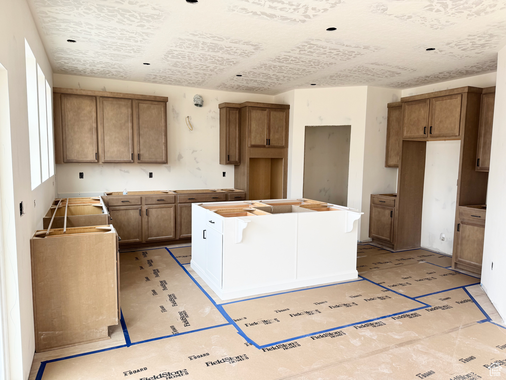 Kitchen with a kitchen island