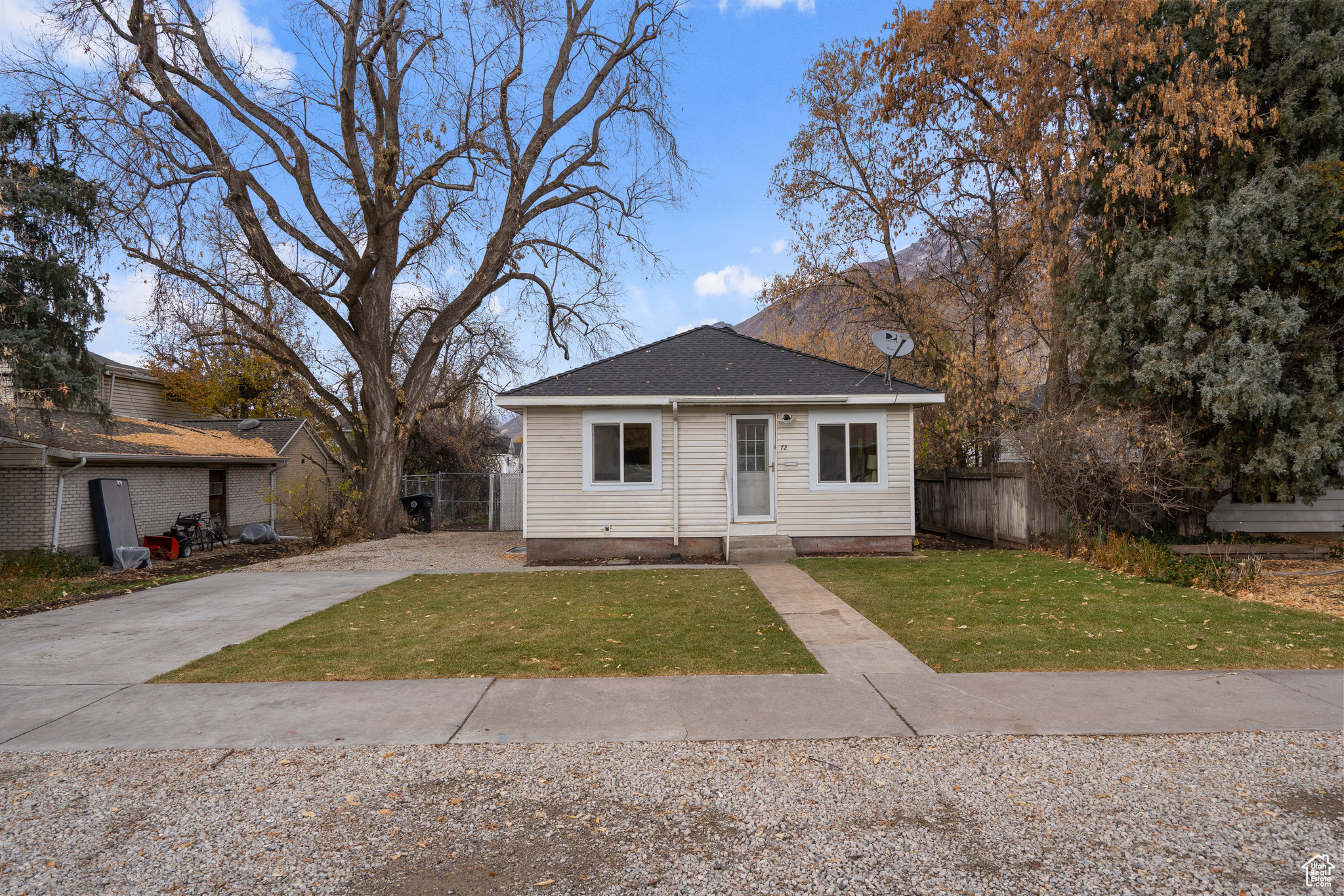 View of front of home with a front lawn