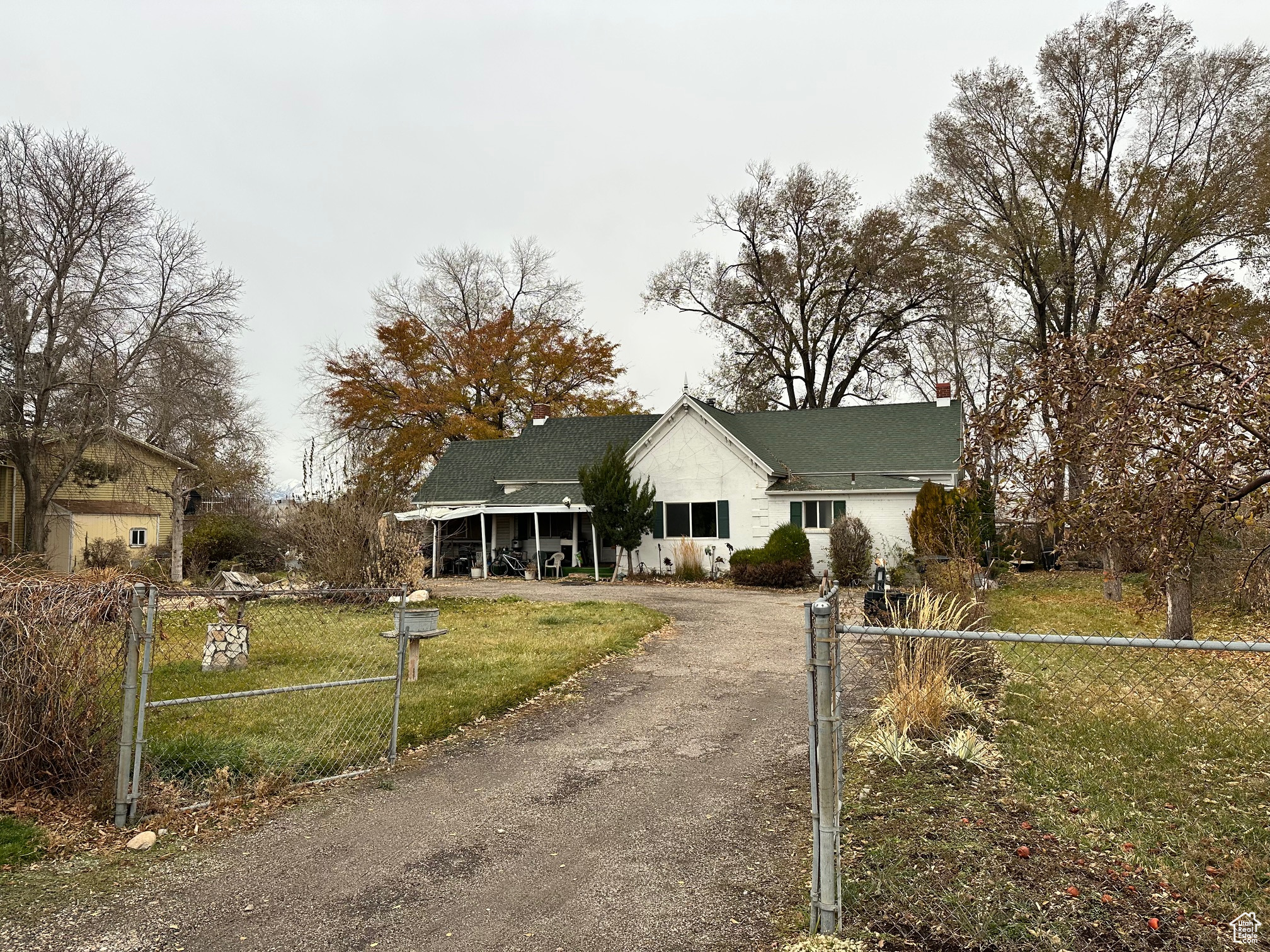 View of front of home with a front lawn