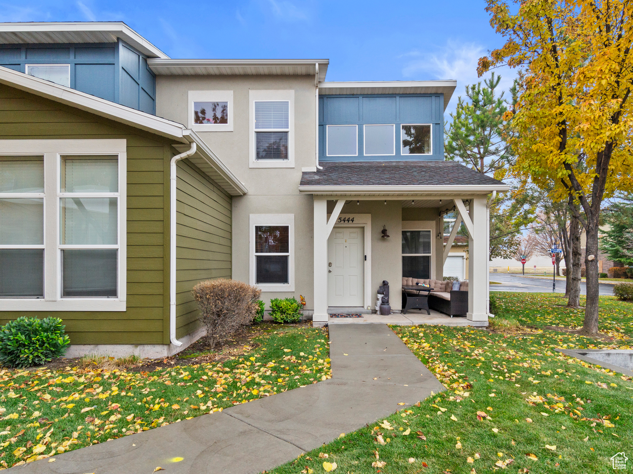 View of front of house with a front lawn-CORNER UNIT!