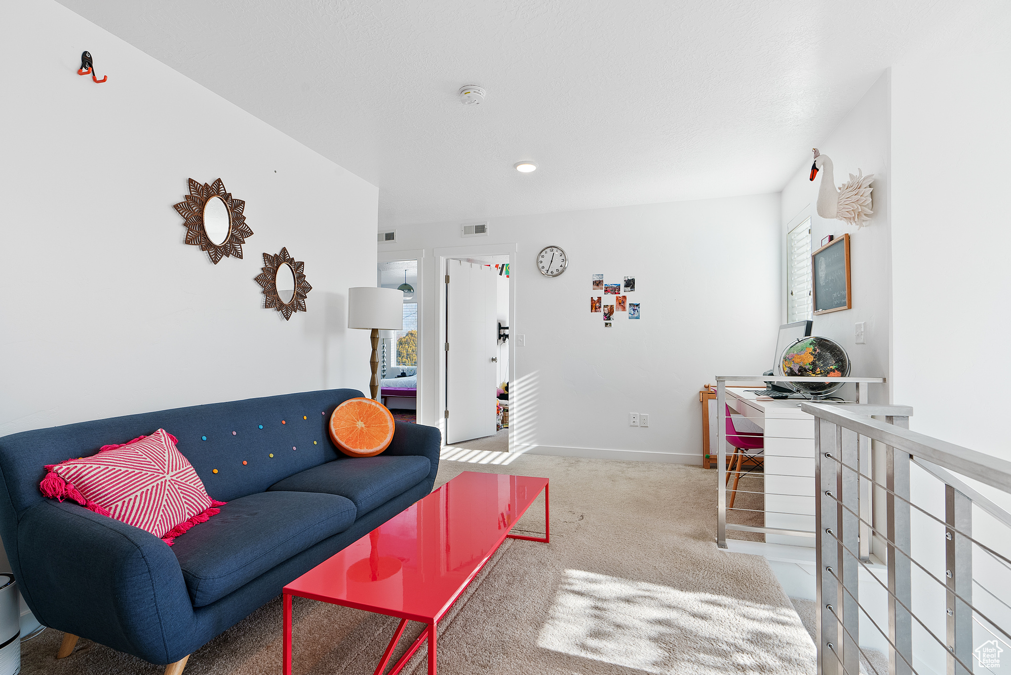 View of carpeted living room