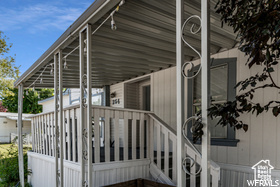 Exterior space featuring covered porch