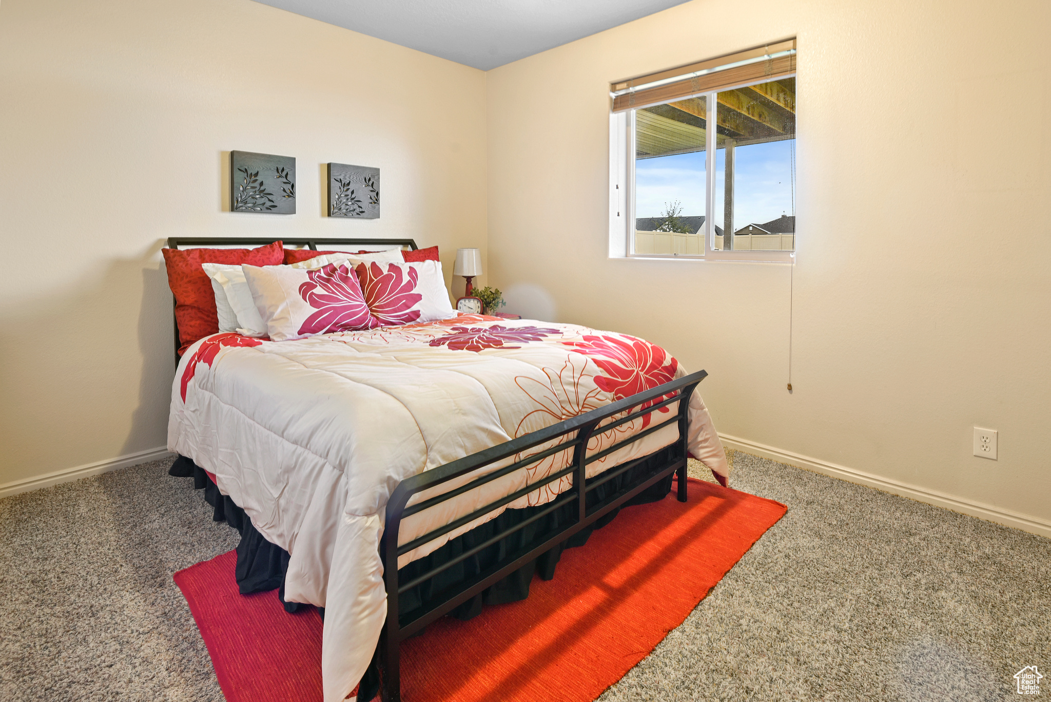 Bedroom featuring carpet floors