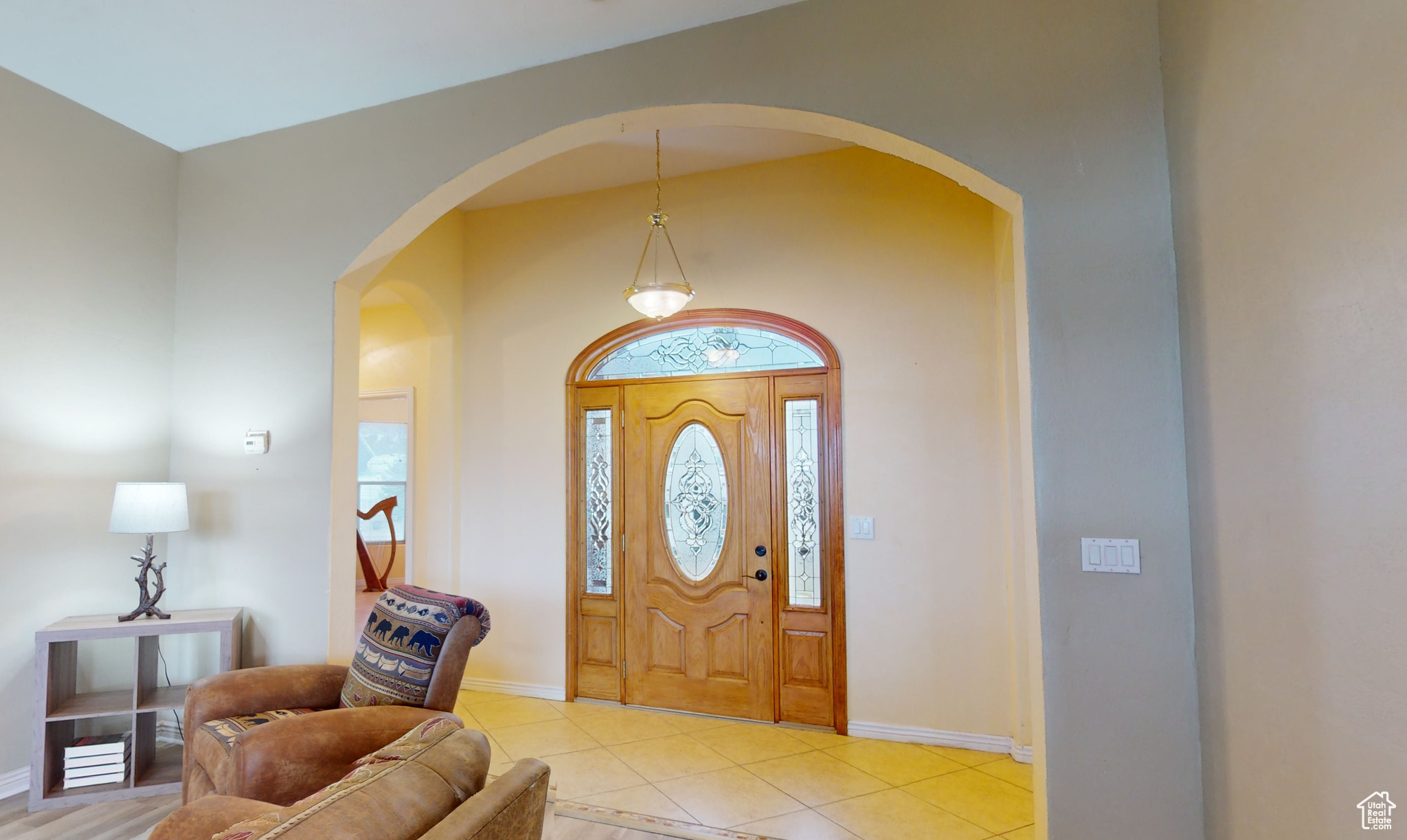 View of tiled entrance foyer