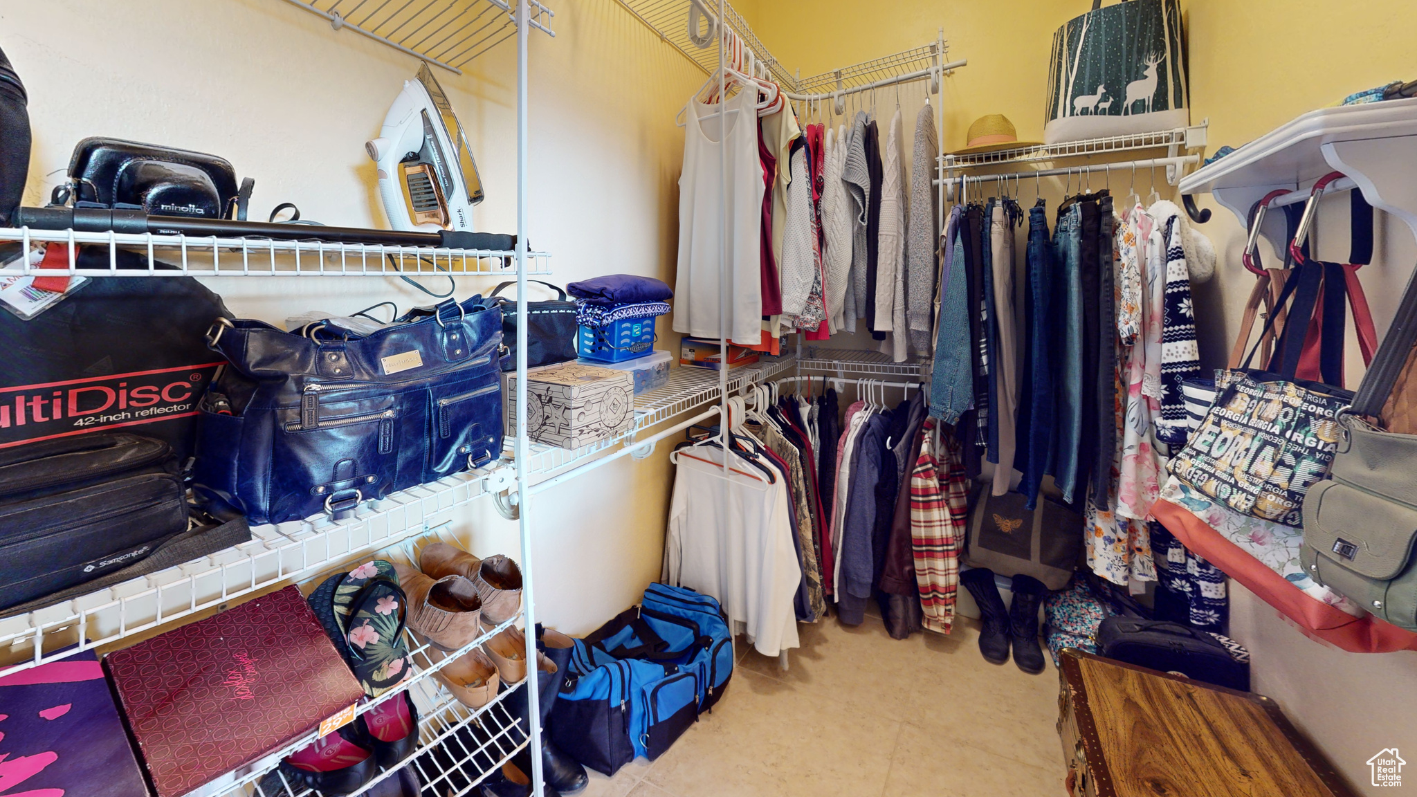 View of walk in closet