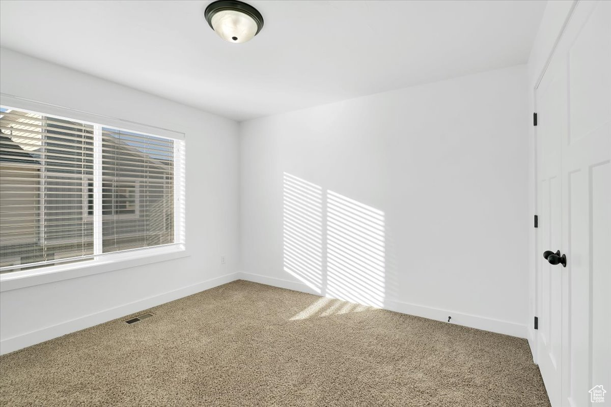 View of carpeted spare room