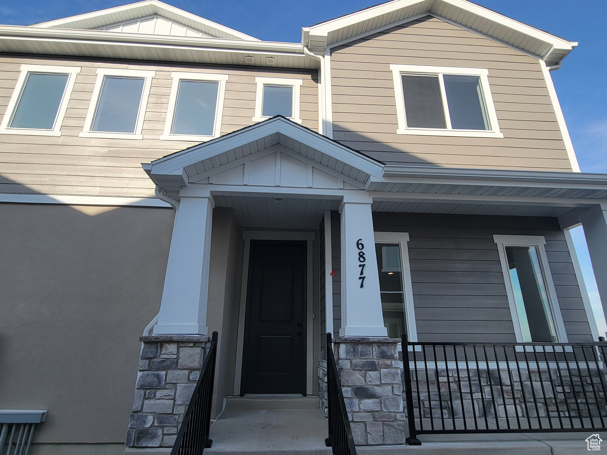 View of front of home featuring covered porch