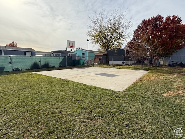 View of basketball court