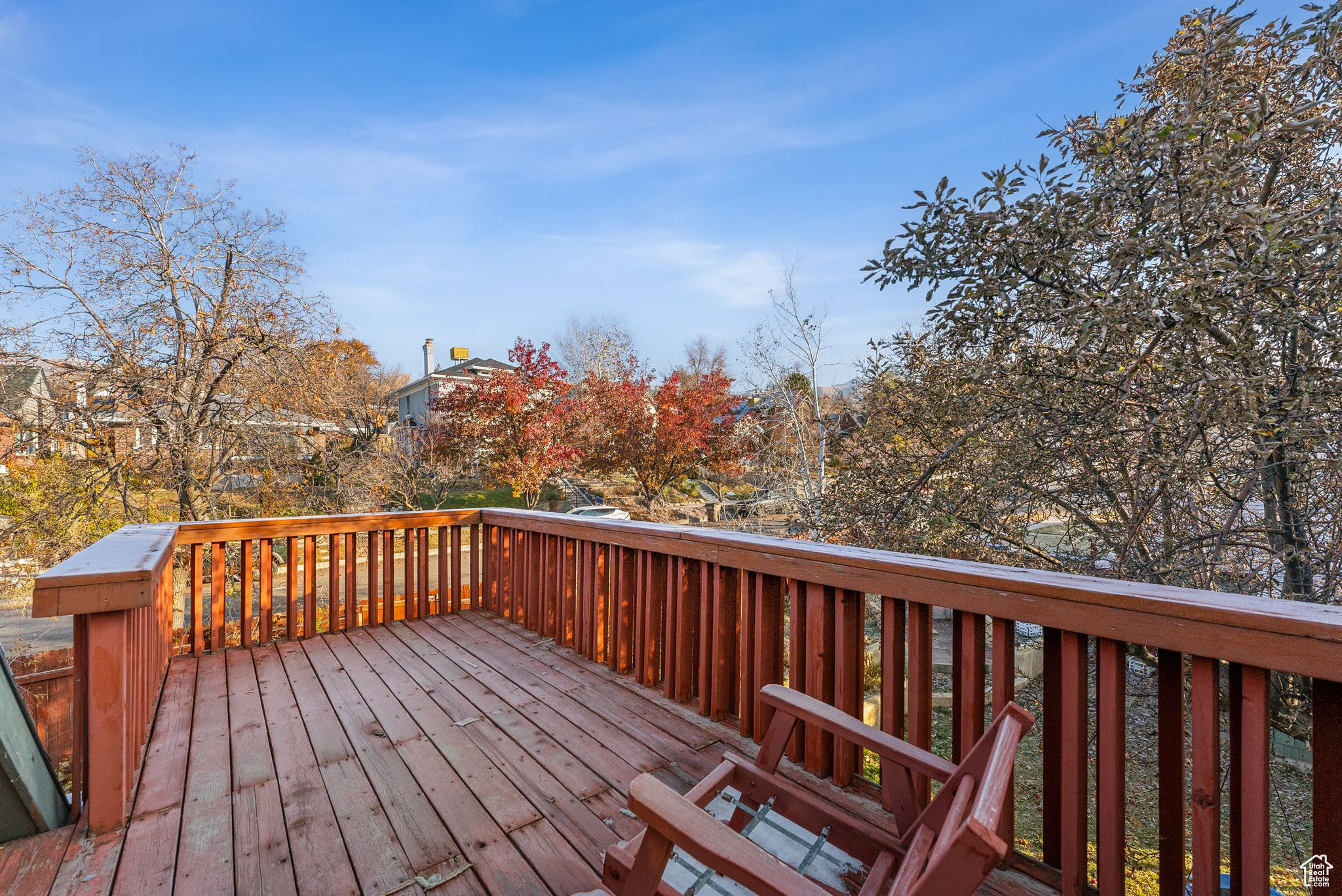 View of wooden terrace