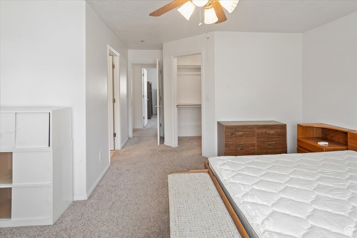 Master bedroom with large walk in closet and ensuite bathroom