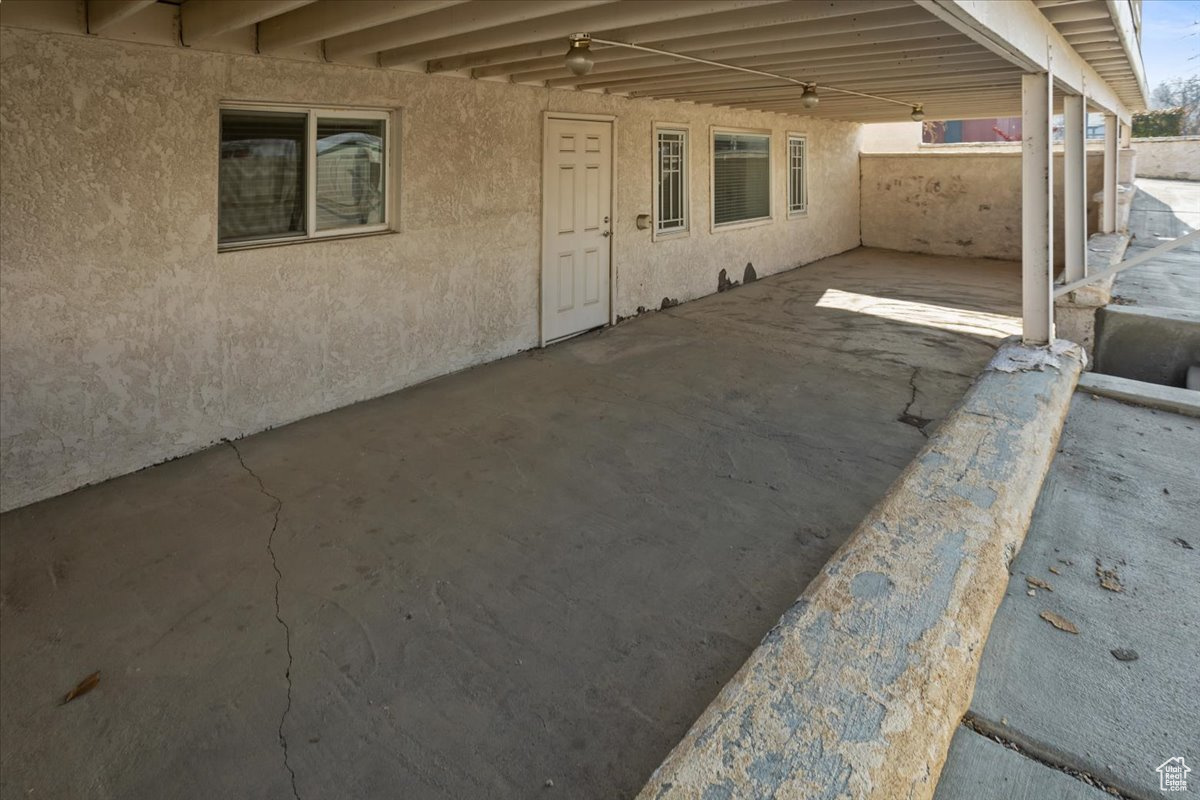 Basement covered patio