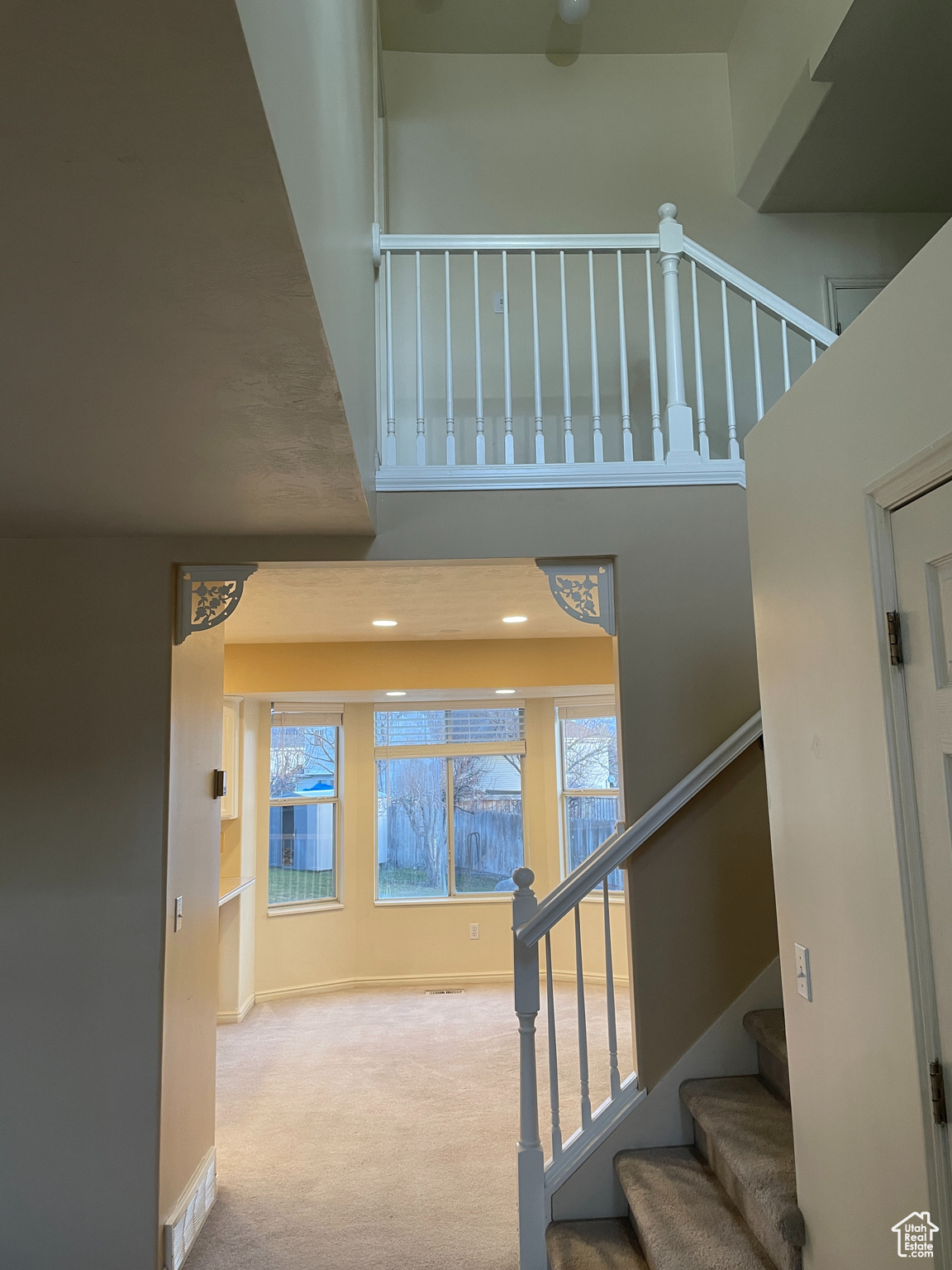 Stairway with carpet