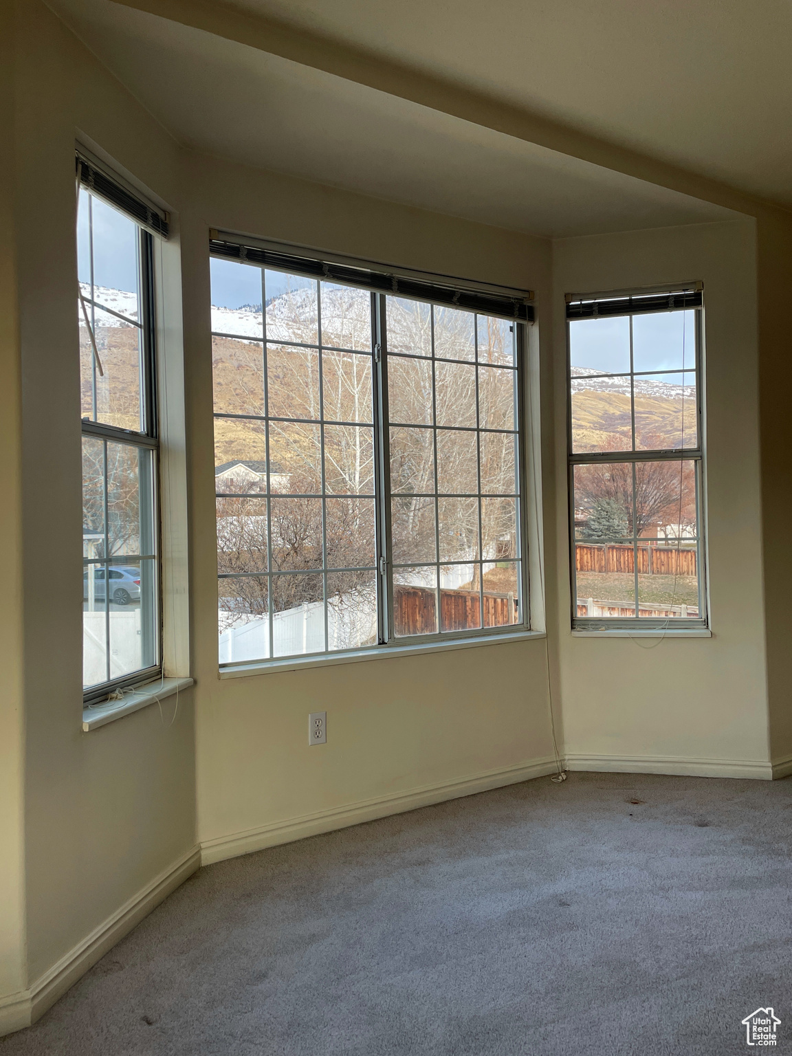 Empty room featuring carpet floors