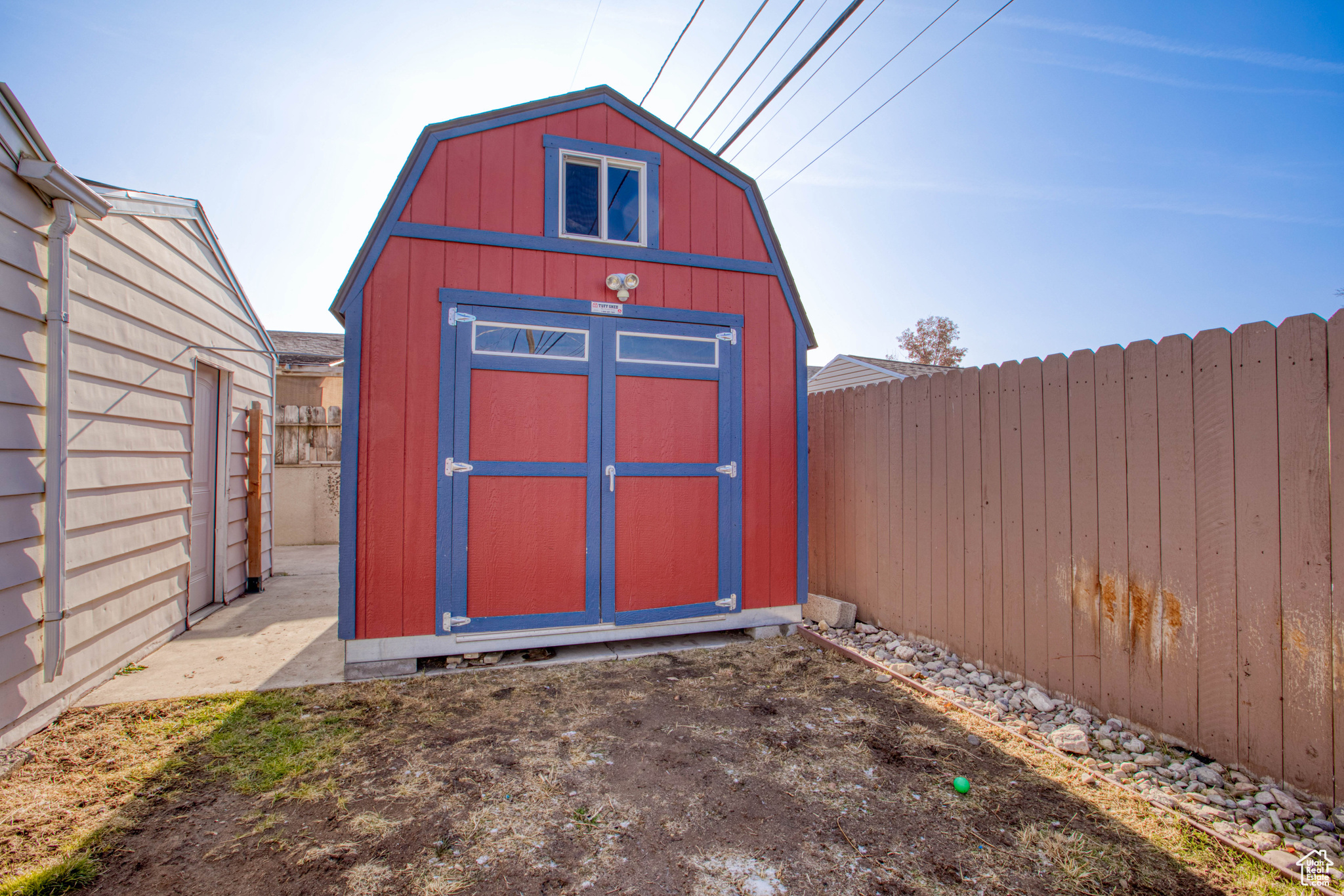 View of outdoor storage shed