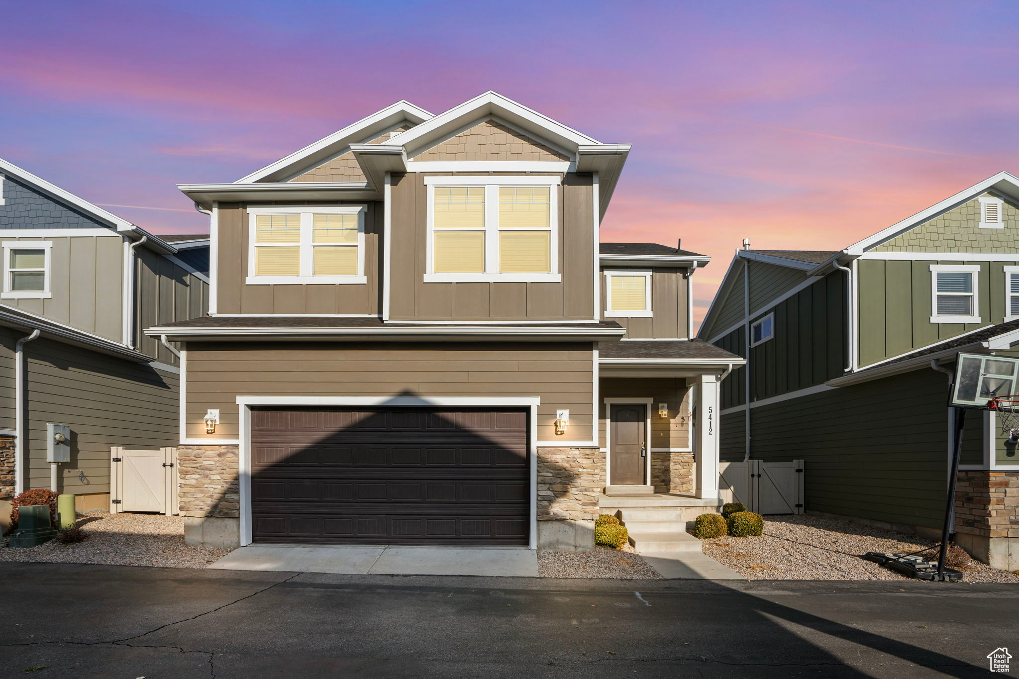 Craftsman-style house with a garage