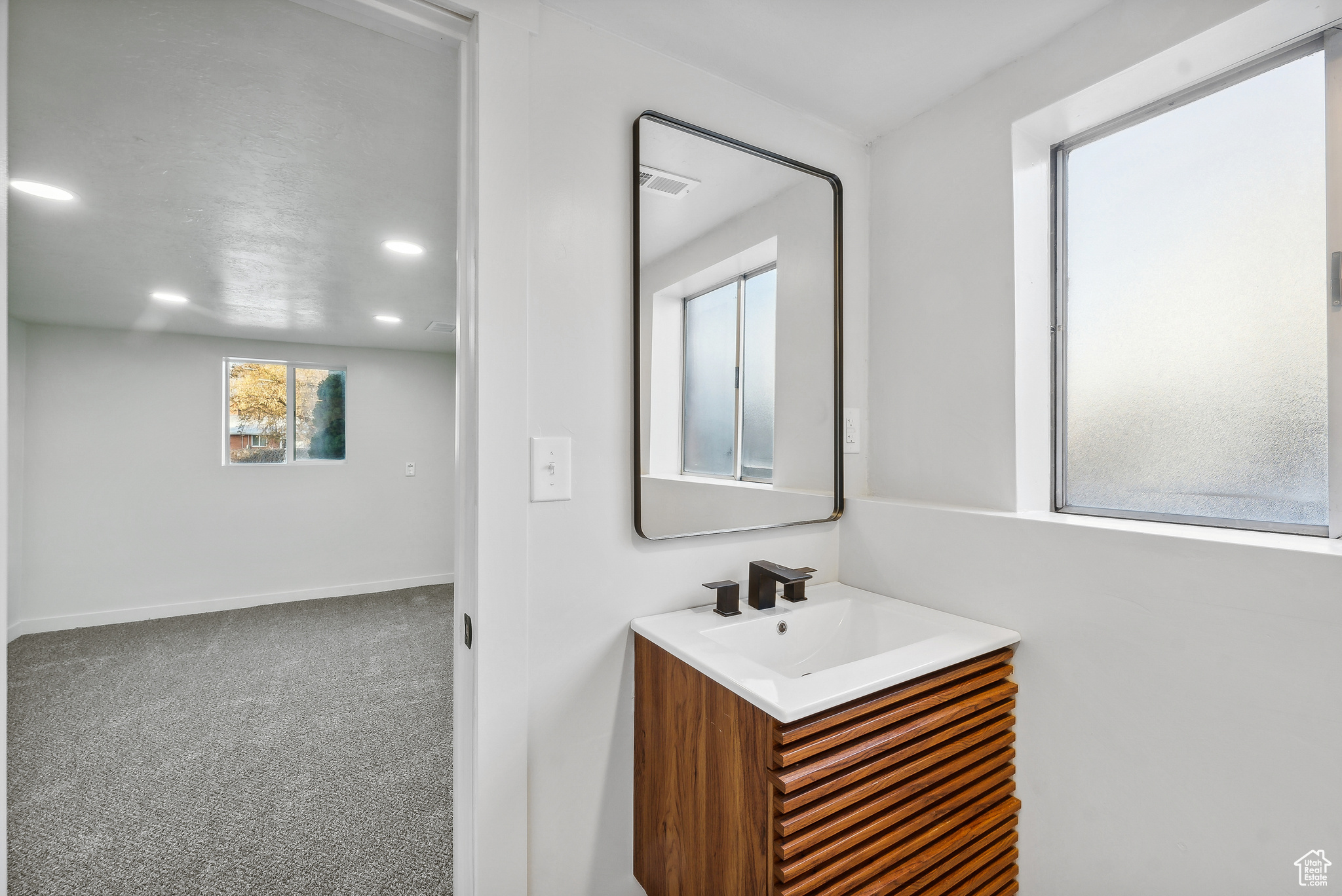 Bathroom with floating vanity