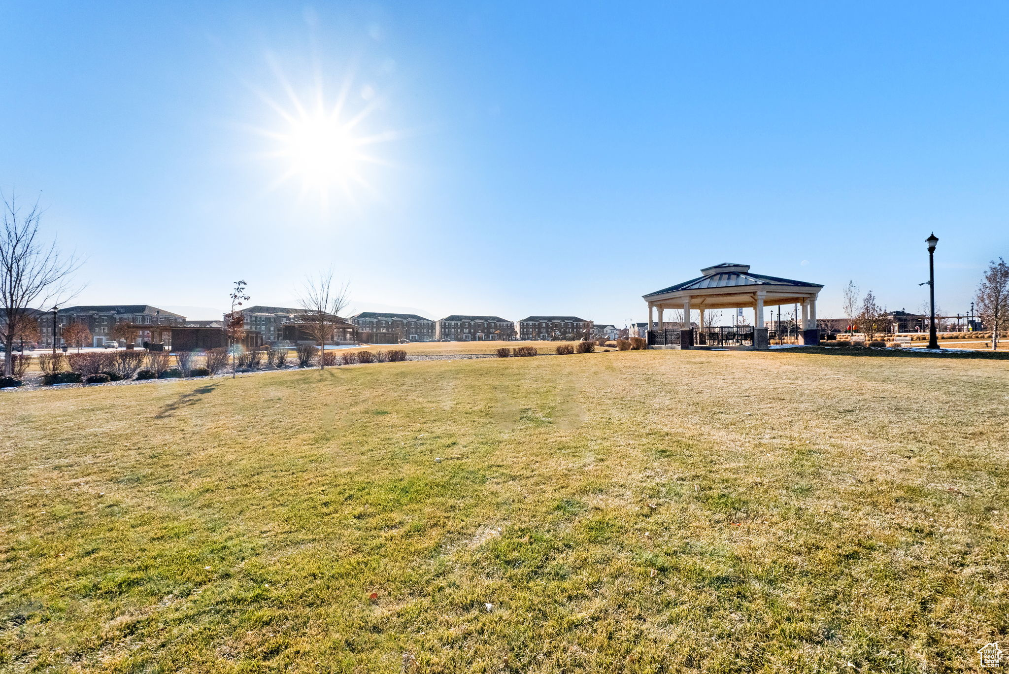 View of yard featuring a gazebo