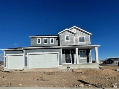 View of front facade featuring a porch