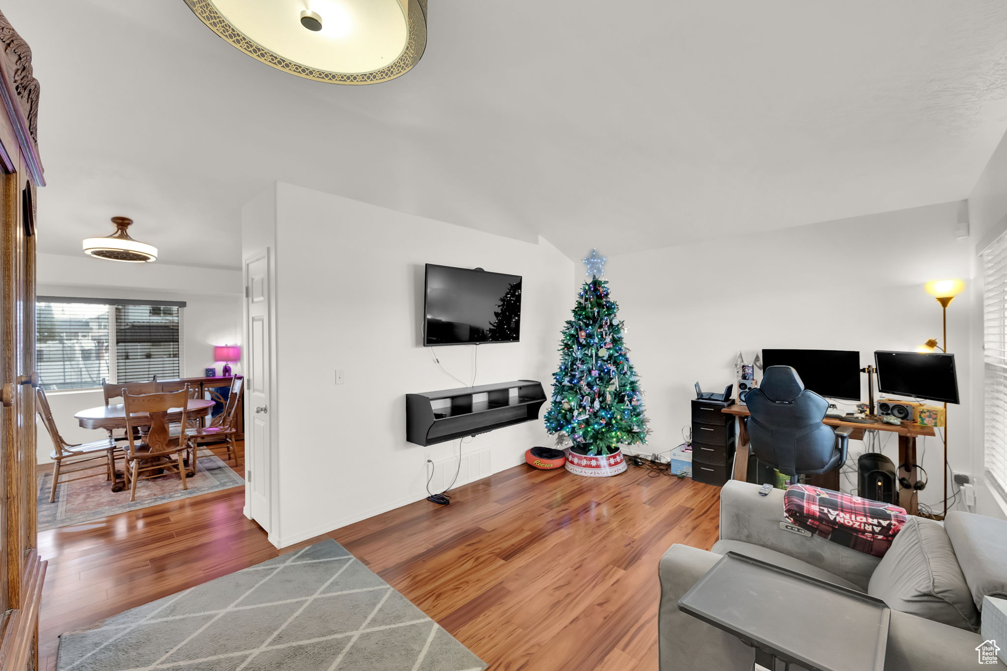 Living room featuring hardwood / wood-style floors