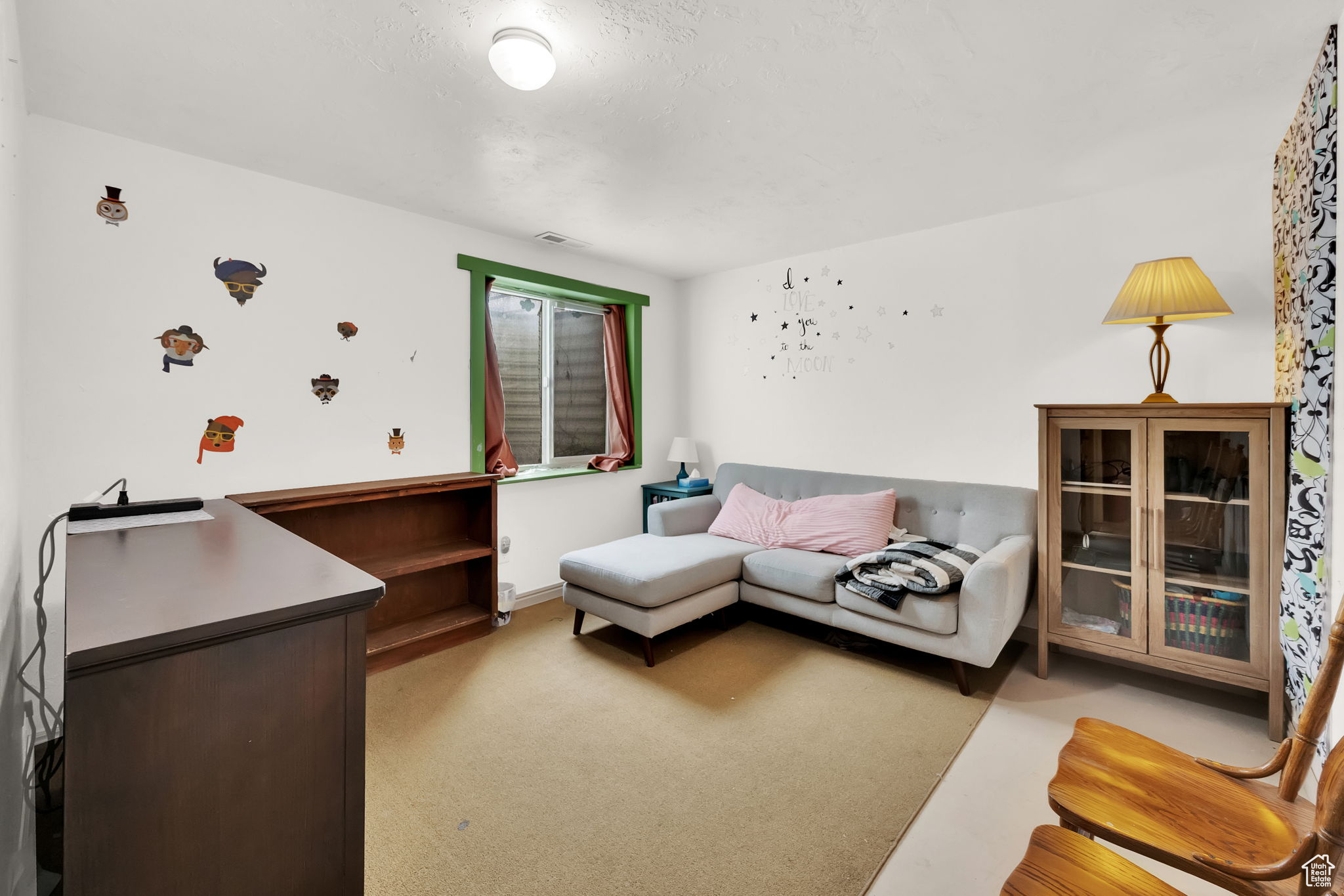 View of carpeted living room