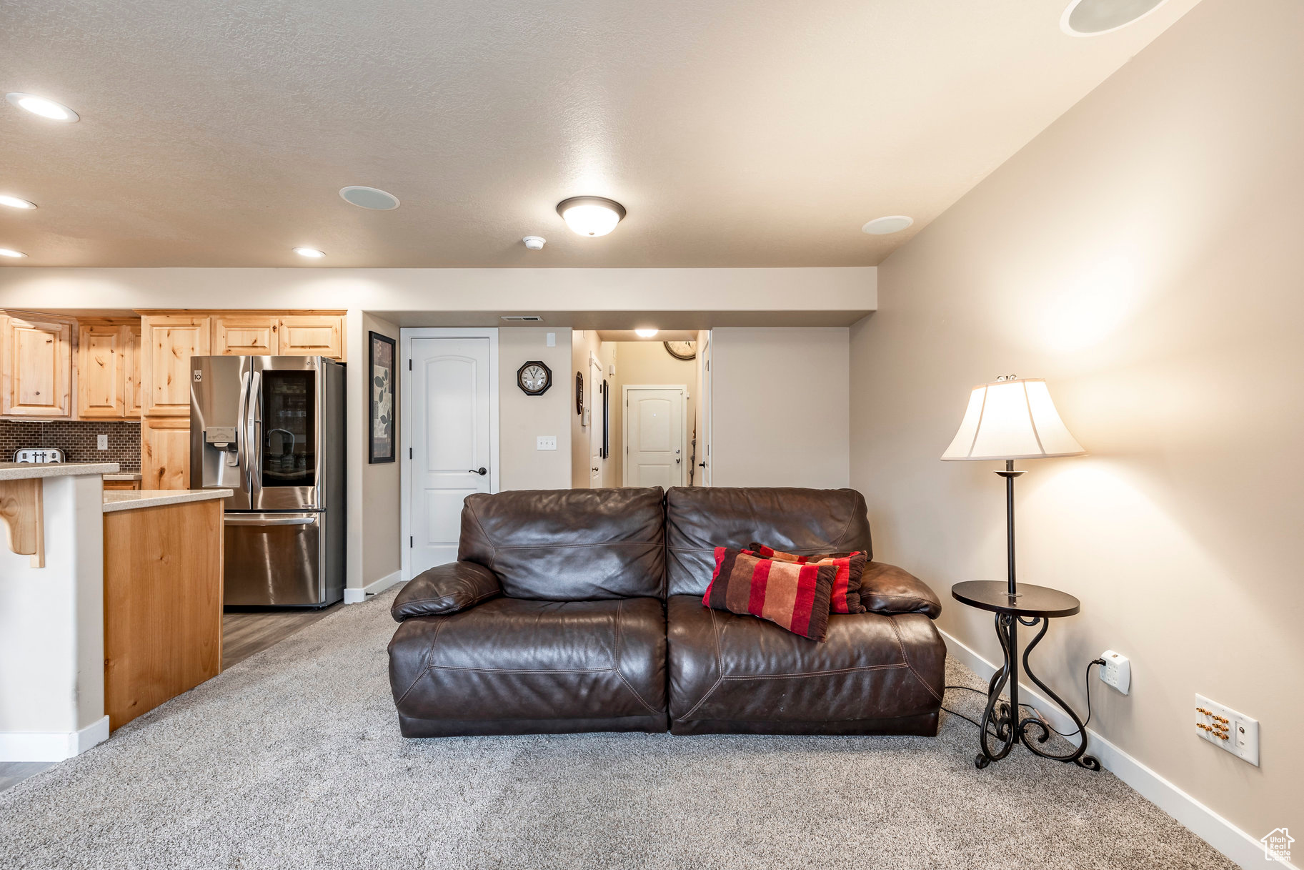 View of carpeted living room