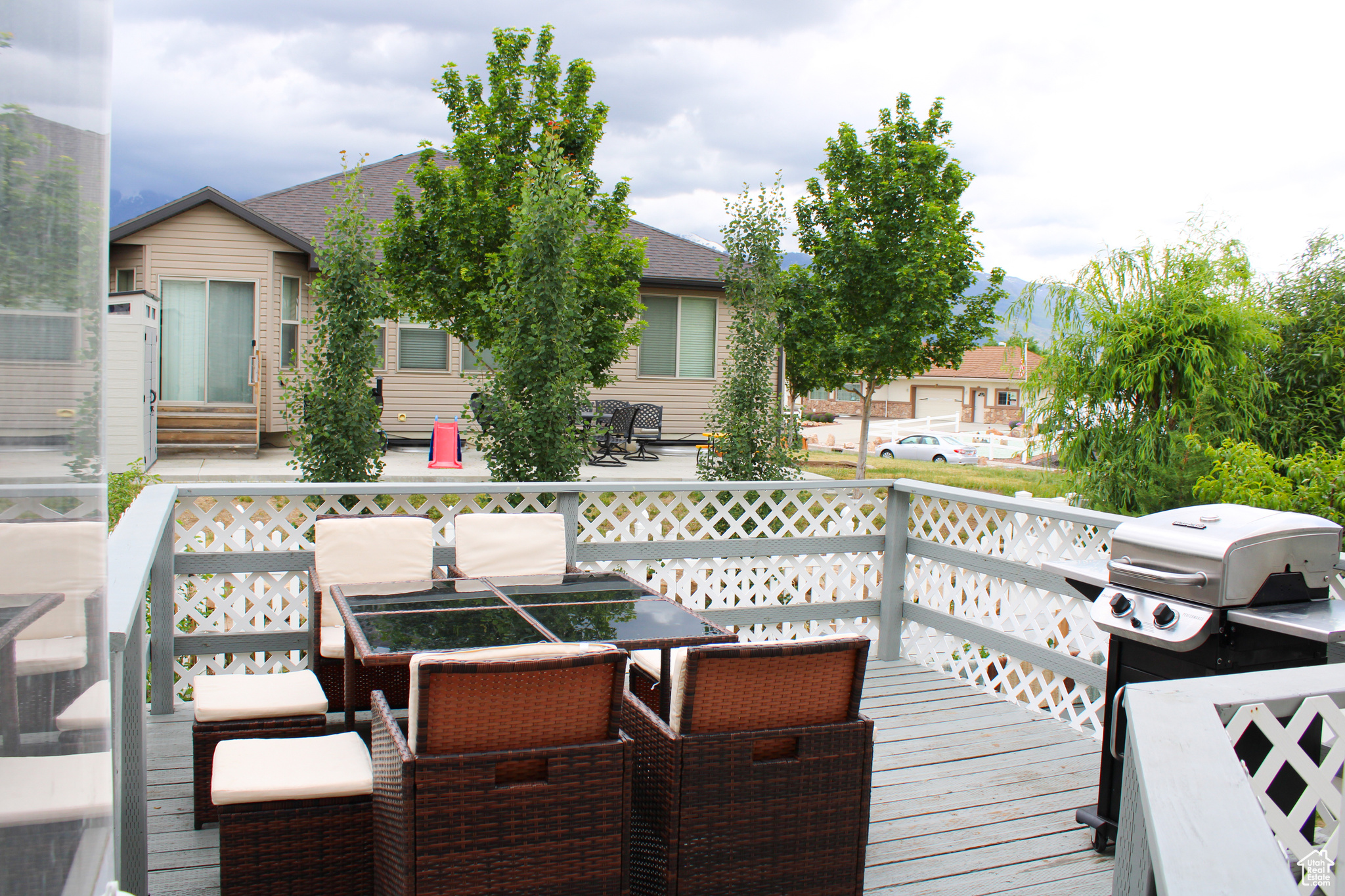 View of wooden terrace