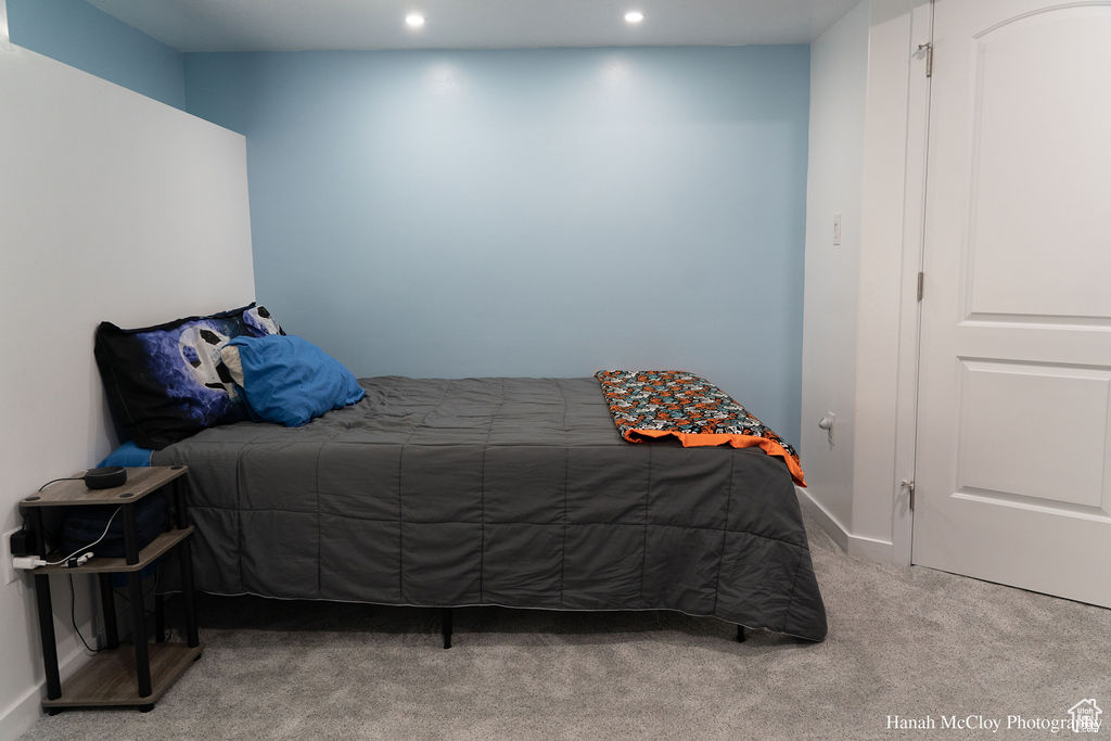 View of carpeted bedroom