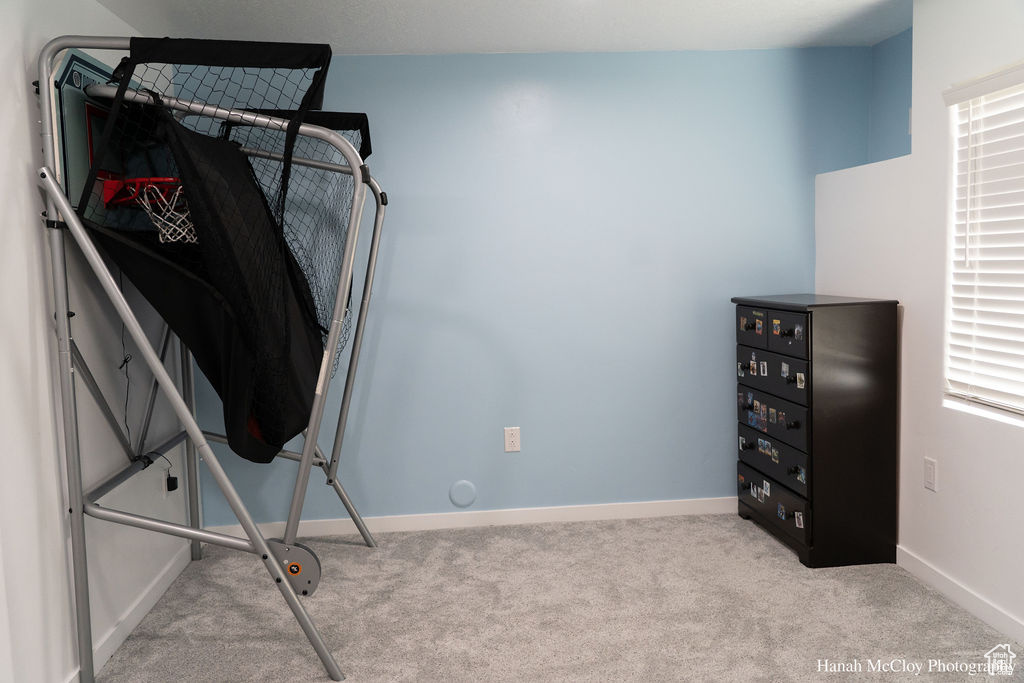 View of carpeted bedroom